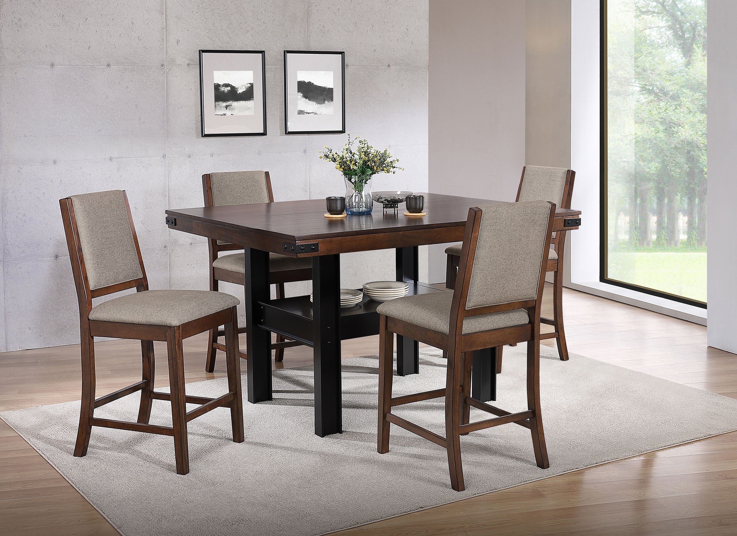 Patterson 5-piece Counter Height Dining Set Mango Oak  — view 1