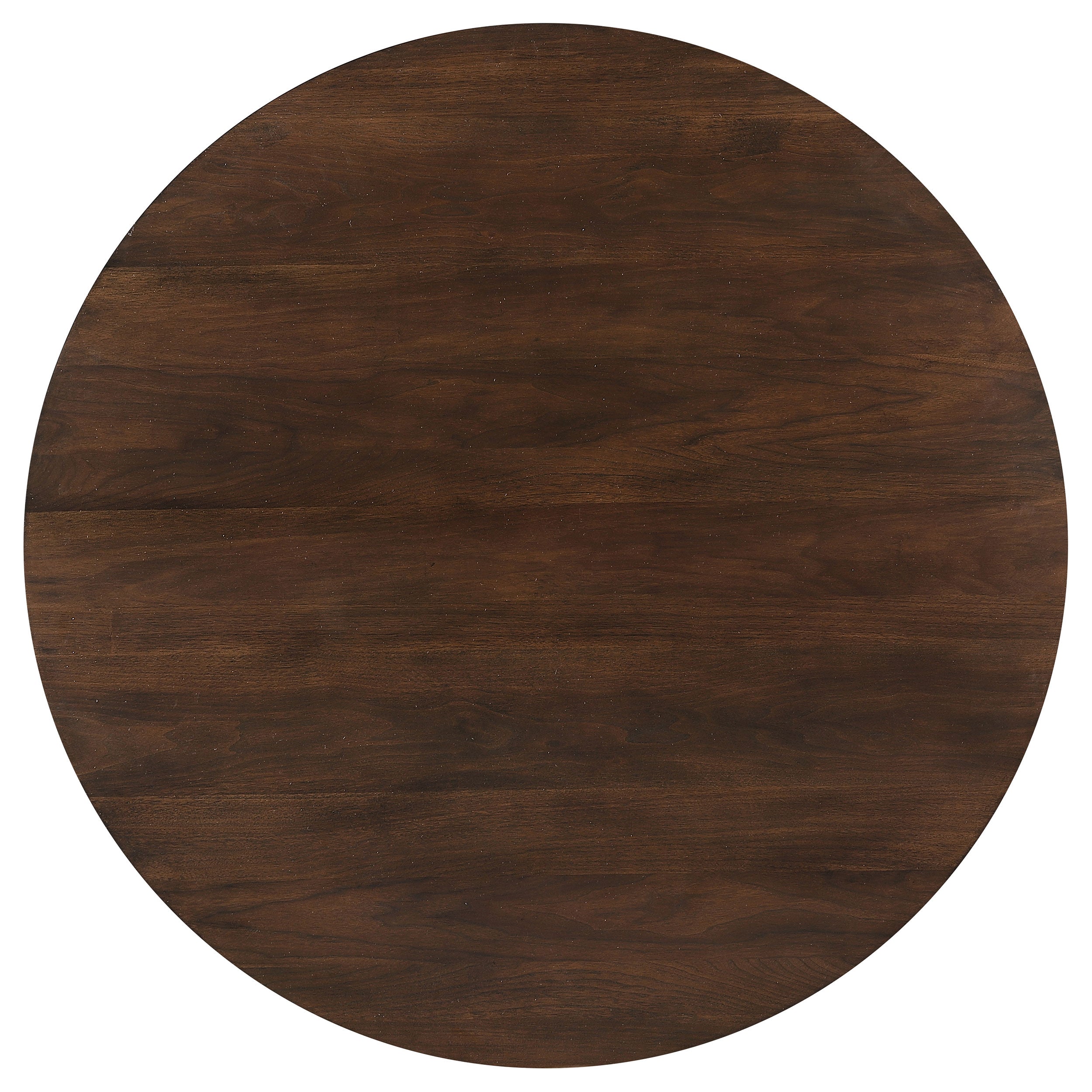 Everton Round 53-inch Wood Dining Table Dark Walnut — view 4