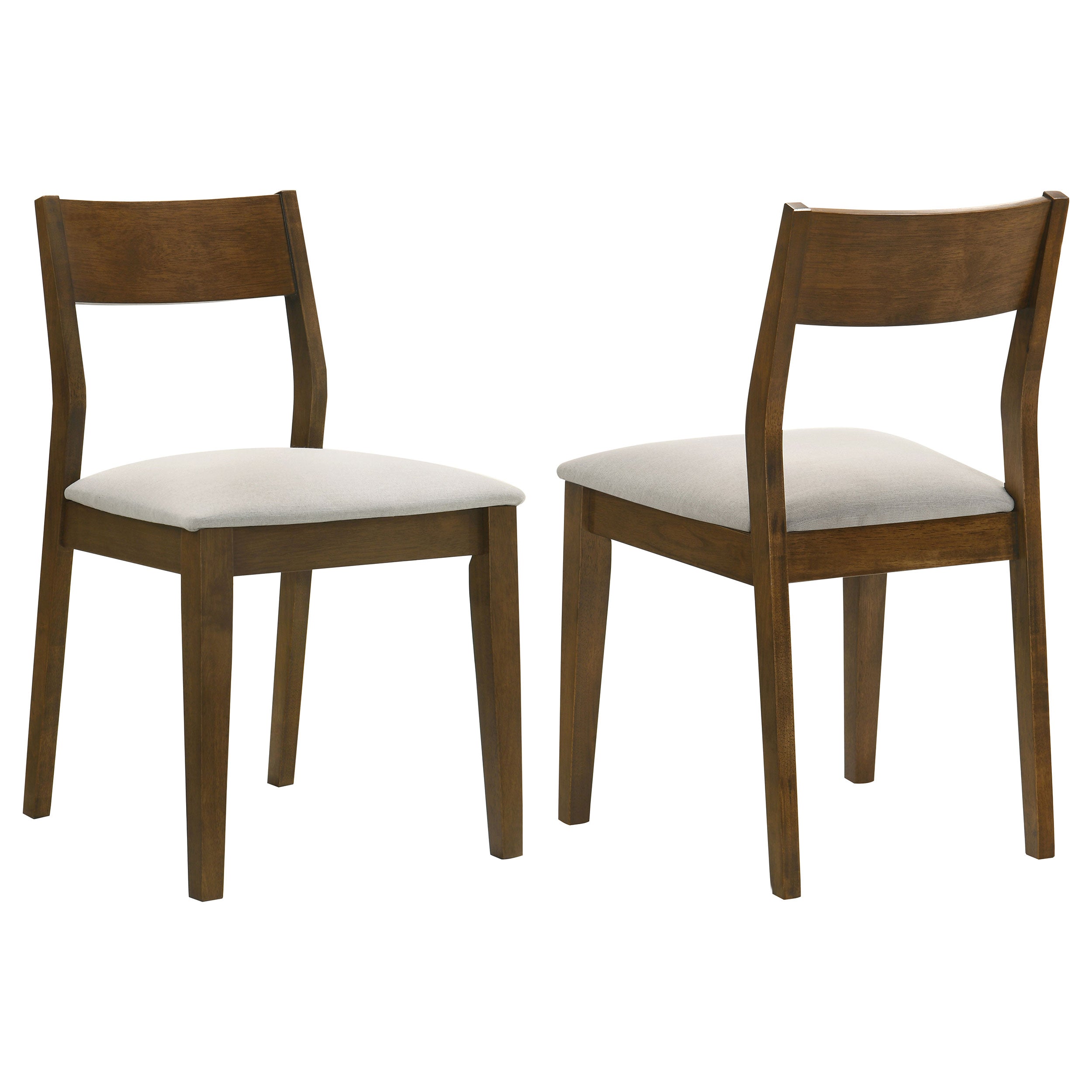 Almonte Dining Chair Upholstered Seat Dark Brown (Set of 2) — view 1