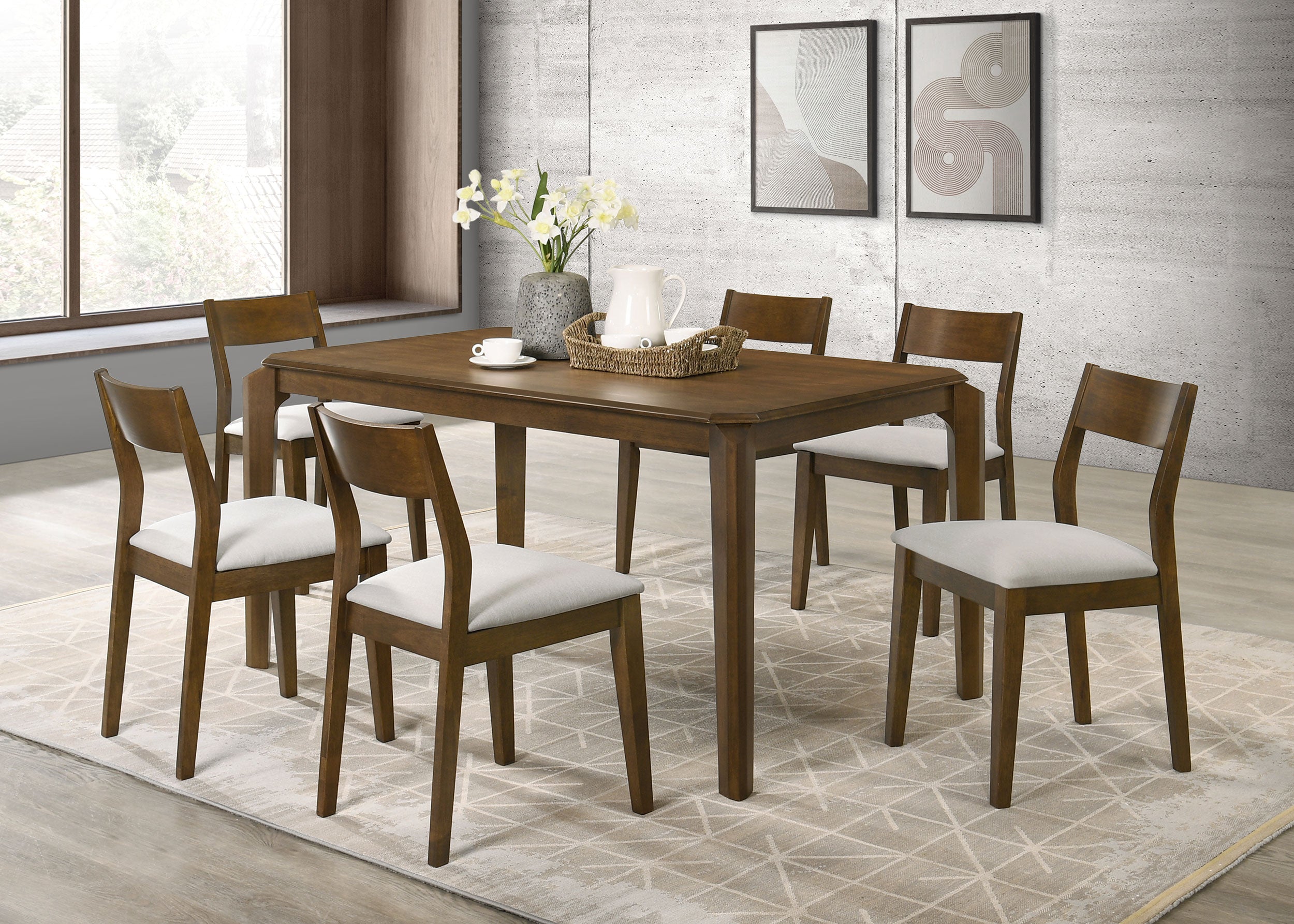 Almonte Dining Chair Upholstered Seat Dark Brown (Set of 2) — view 14