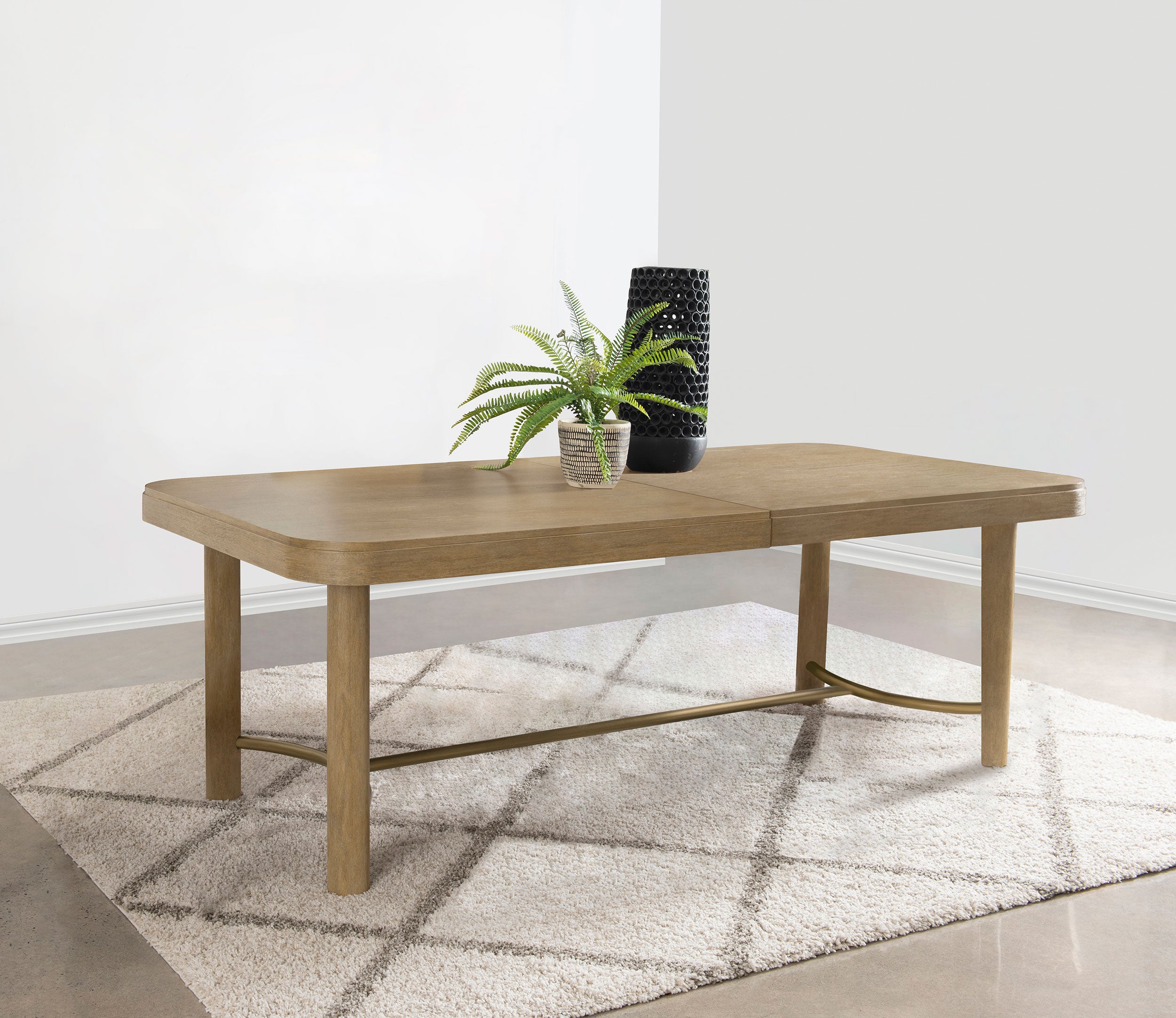 Arini 104-inch Extension Leaf Dining Table Sand Wash — view 2