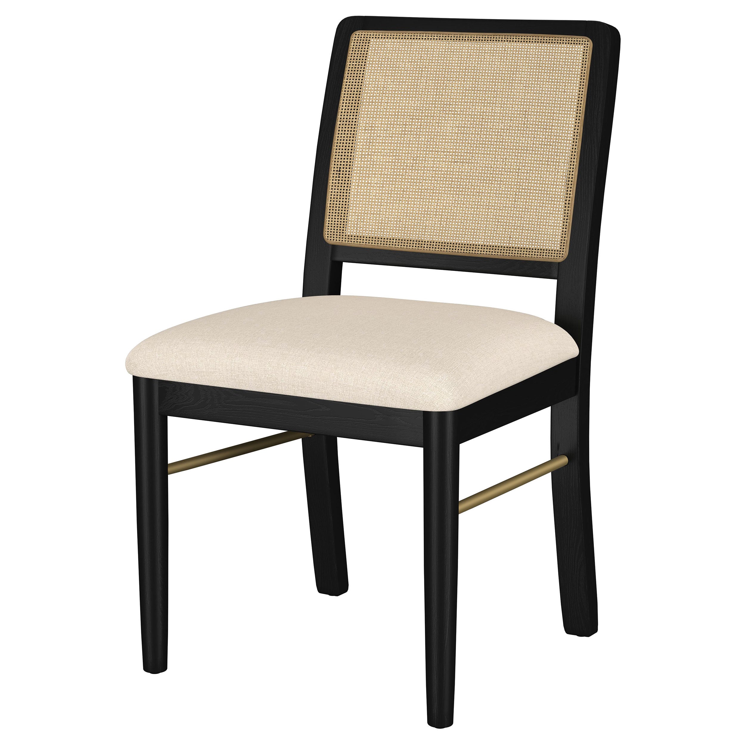 Arini Rattan Cane Dining Side Chair Black (Set of 2) — view 5