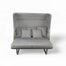 Outdoor Patio Rattan Daybed With Detachable Pillows