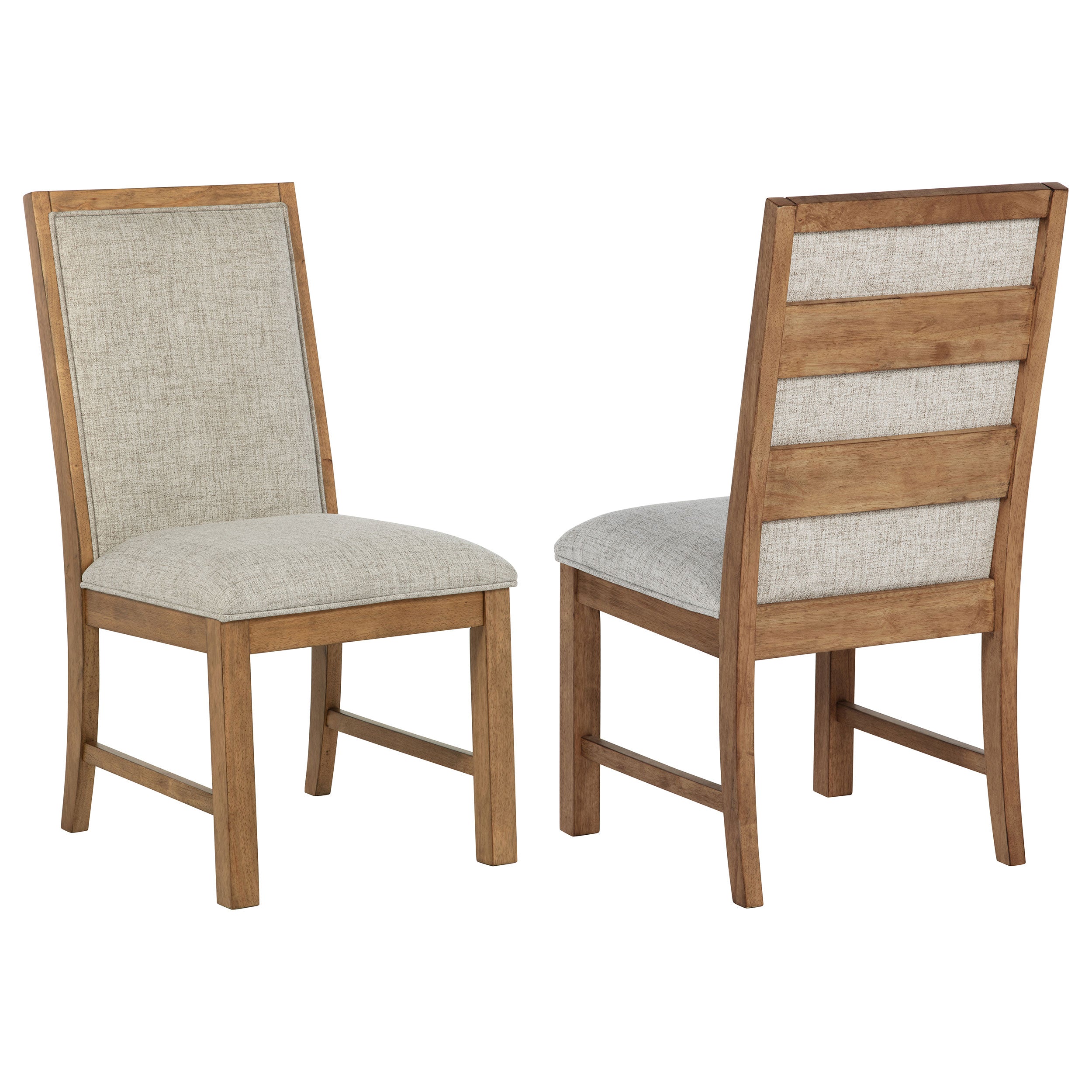Bruner Upholstered Side Chair Natural Brown (Set of 2) — view 1