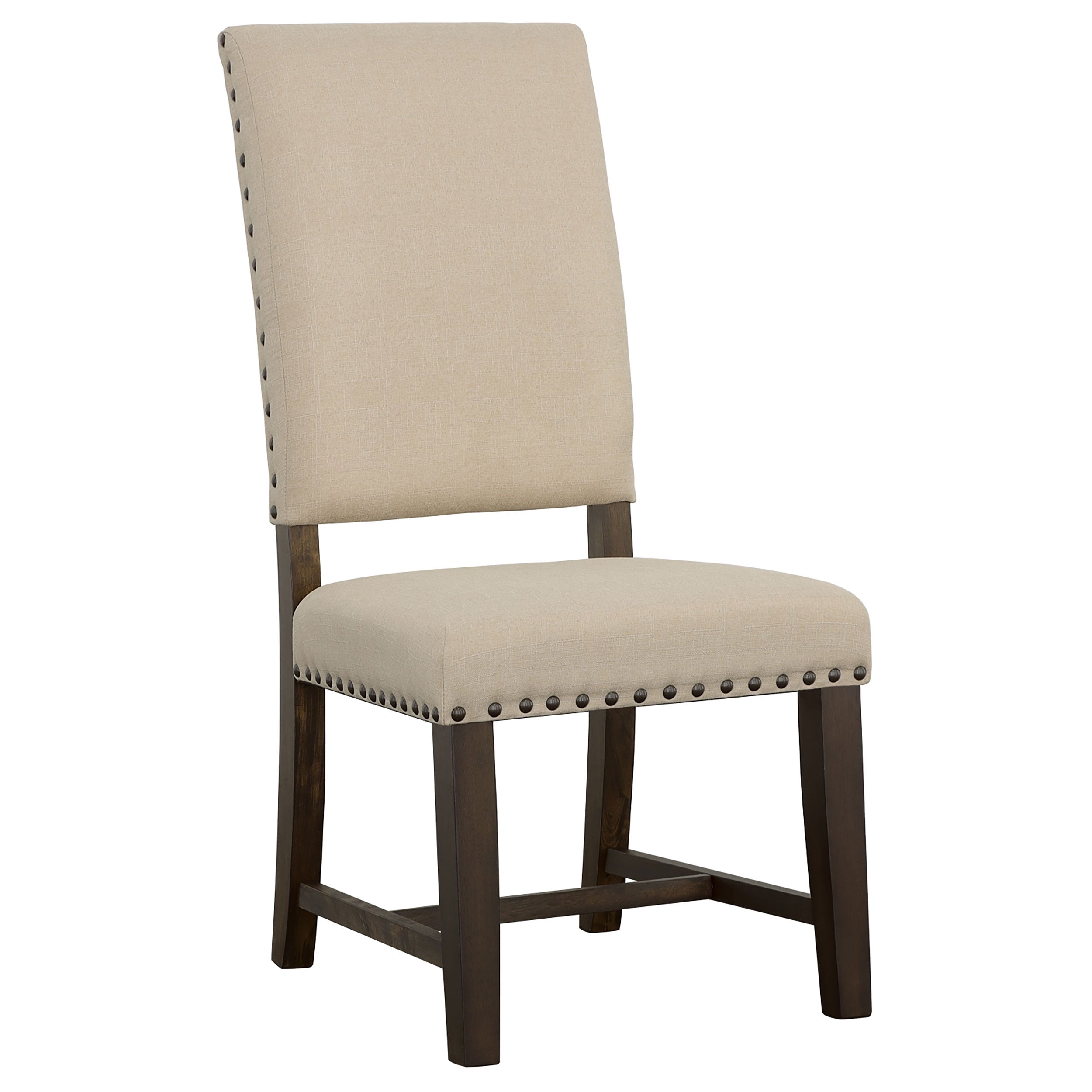 Twain Upholstered Dining Side Chair Beige (Set of 2) — view 3
