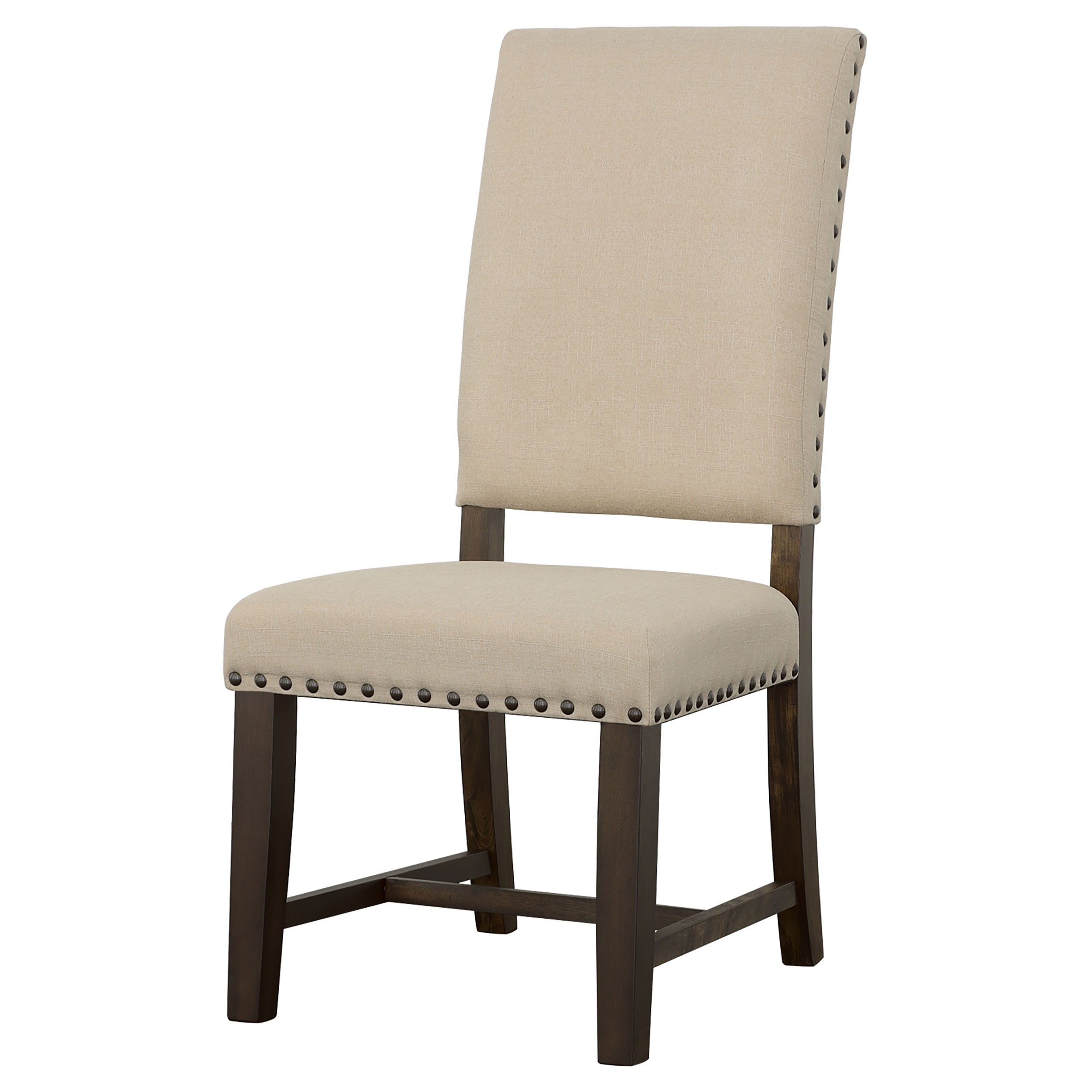Twain Upholstered Dining Side Chair Beige (Set of 2) — view 5