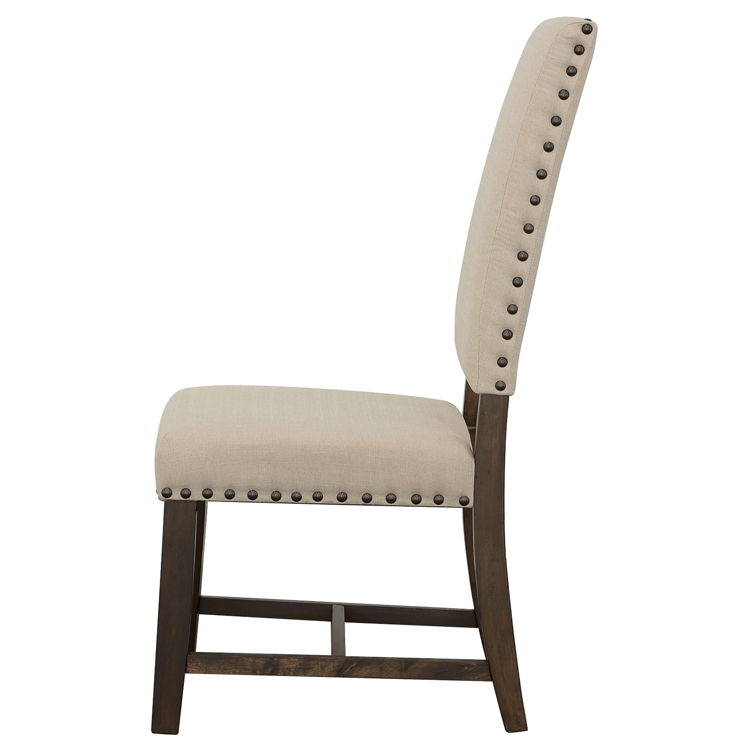 Twain Upholstered Dining Side Chair Beige (Set of 2) — view 6