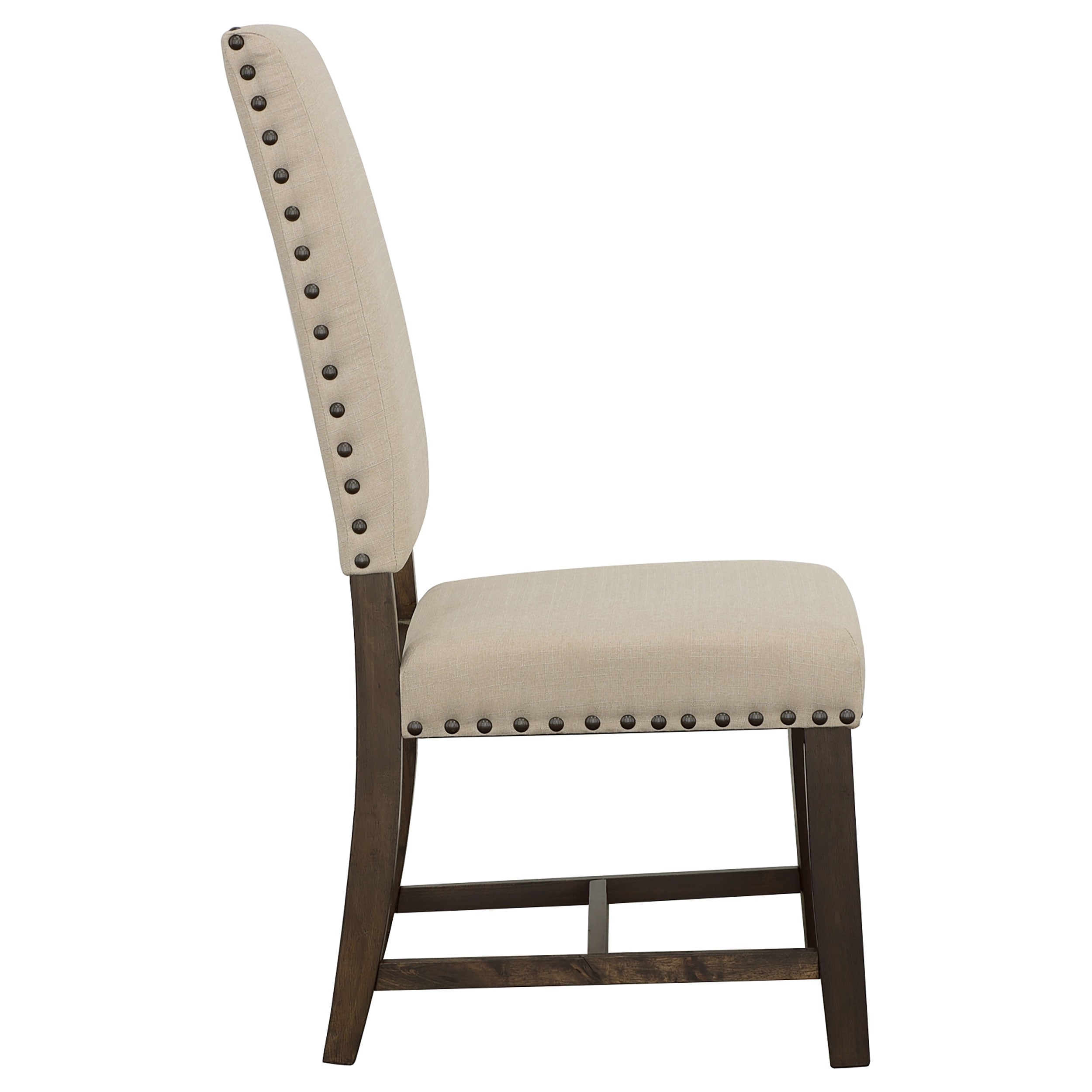Twain Upholstered Dining Side Chair Beige (Set of 2) — view 8