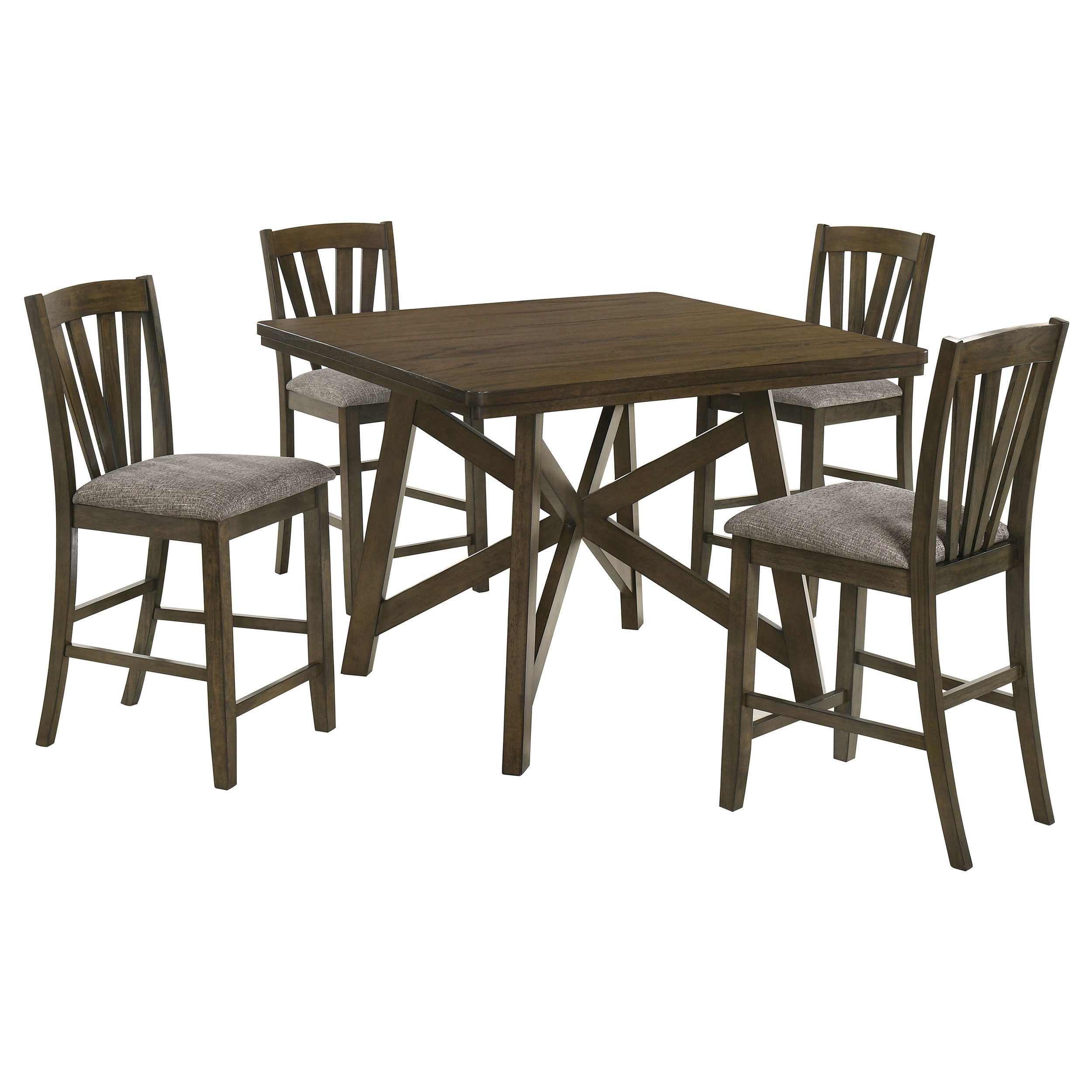 Canfield 5-piece 47-inch Counter Height Dining Set Brown — view 2