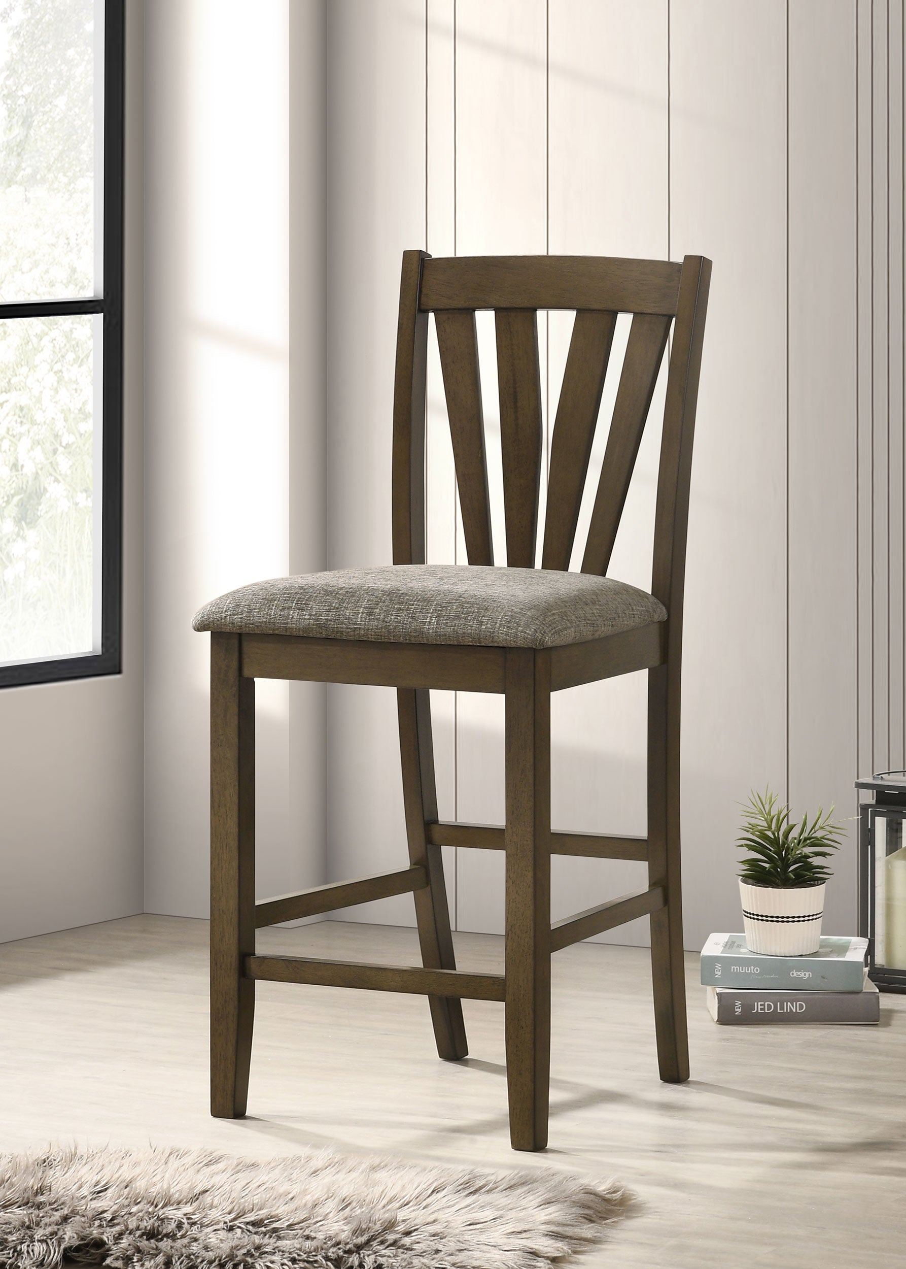 Canfield Counter Height Dining Side Chair Brown (Set of 2) — view 2