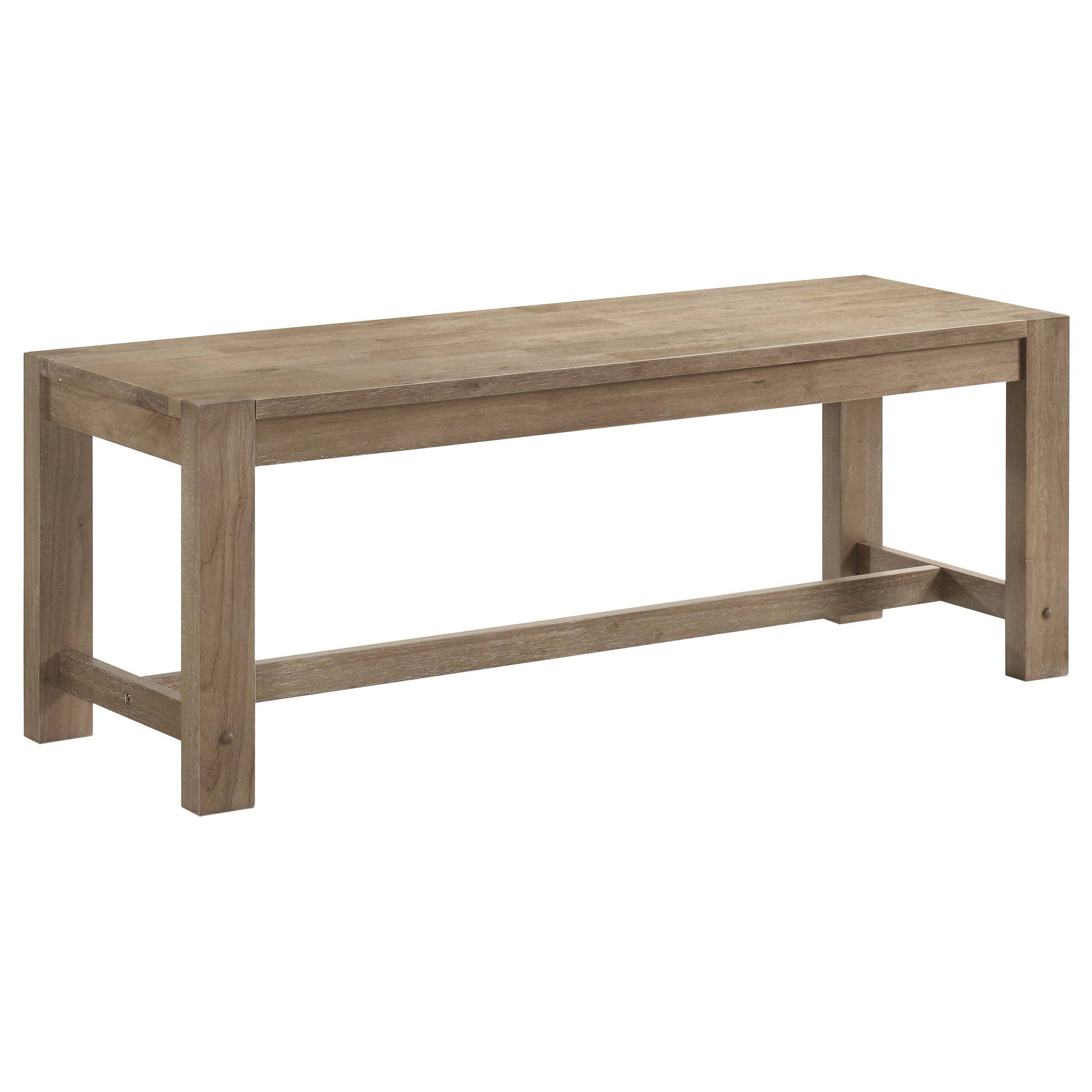 Scottsdale Wood Trestle Base Dining Bench Washed Brown — view 1