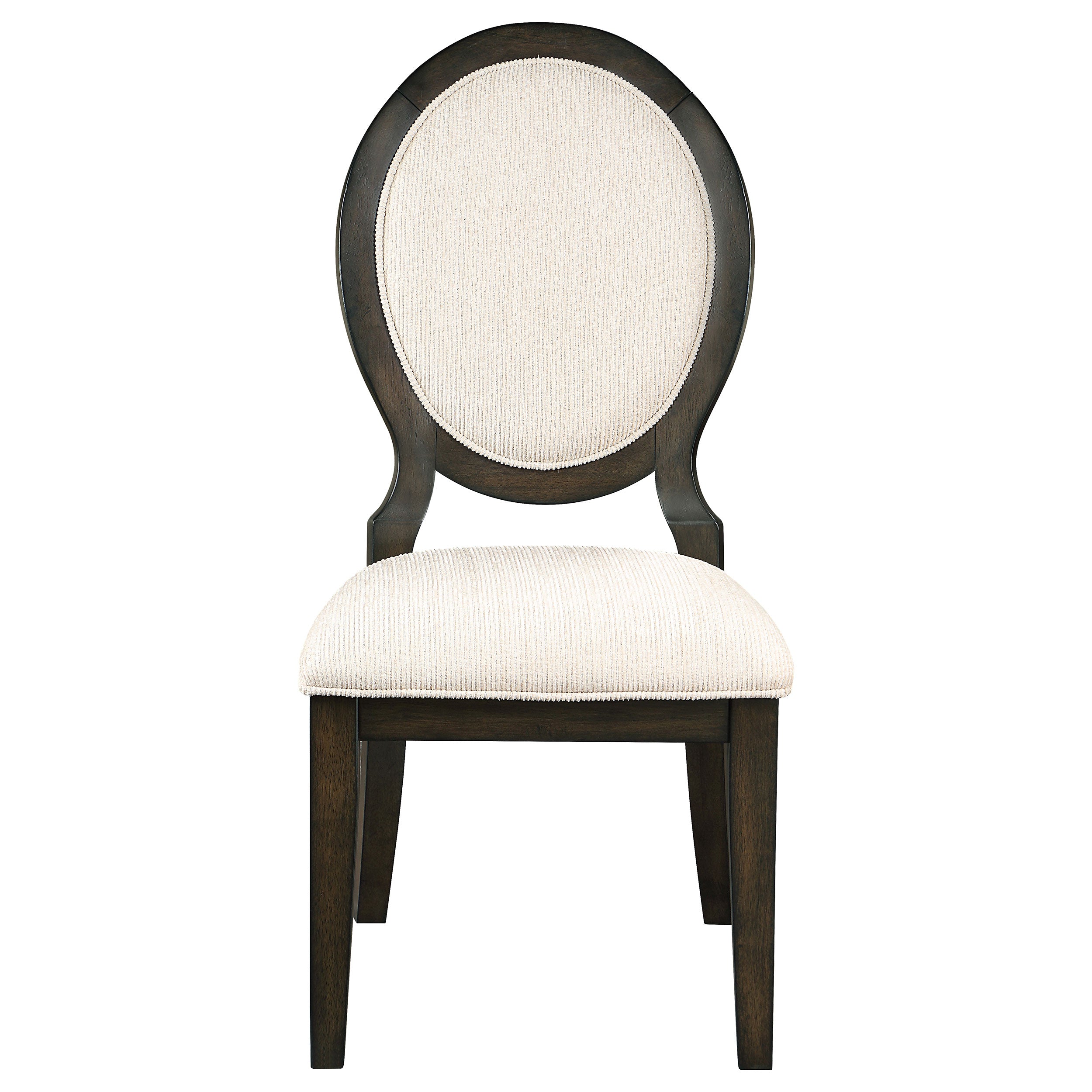 Twyla 7-piece Round Wood Dining Room Table Set Dark Cocoa — view 7