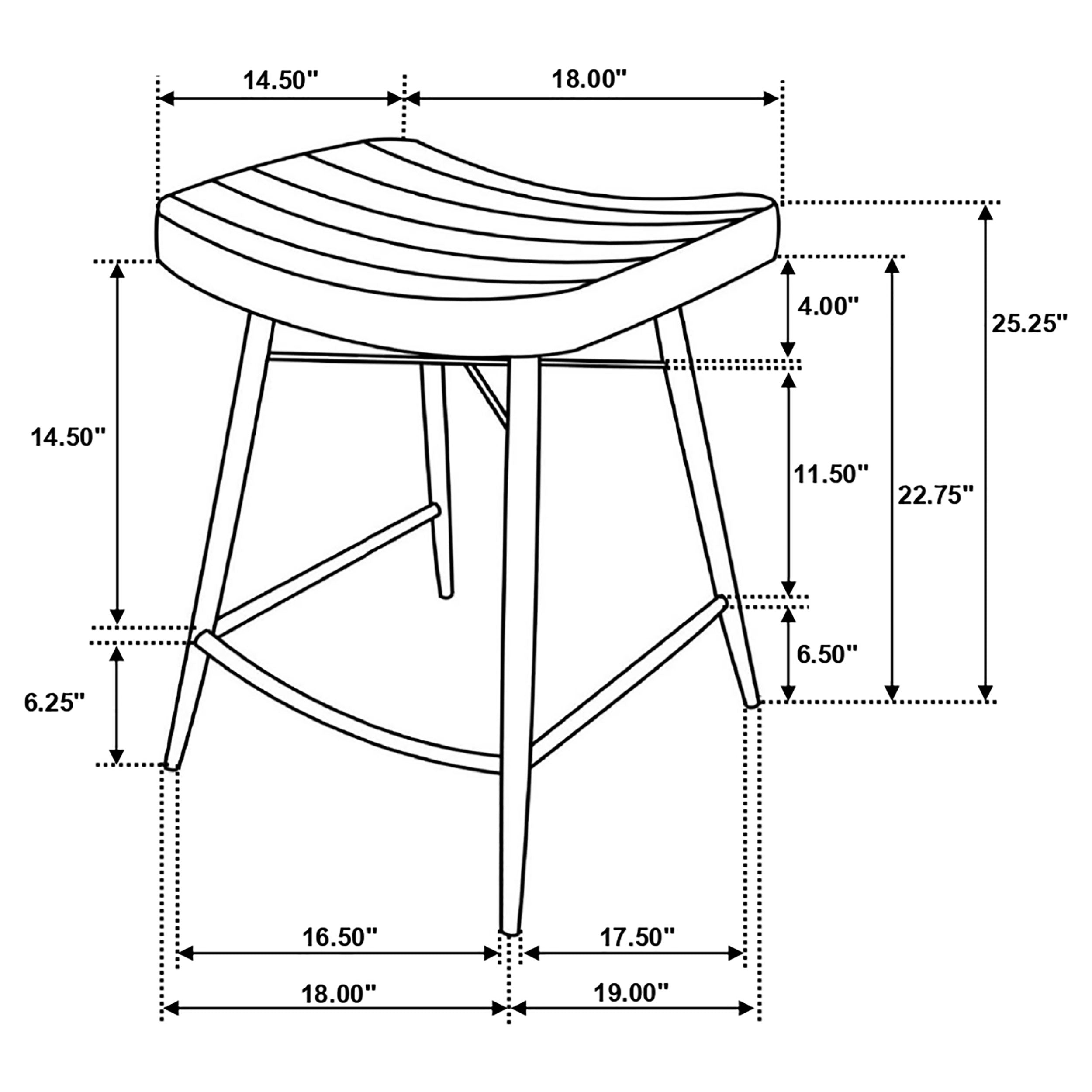 Bayu Leather Upholstered Counter Stool Camel (Set of 2) — view 9