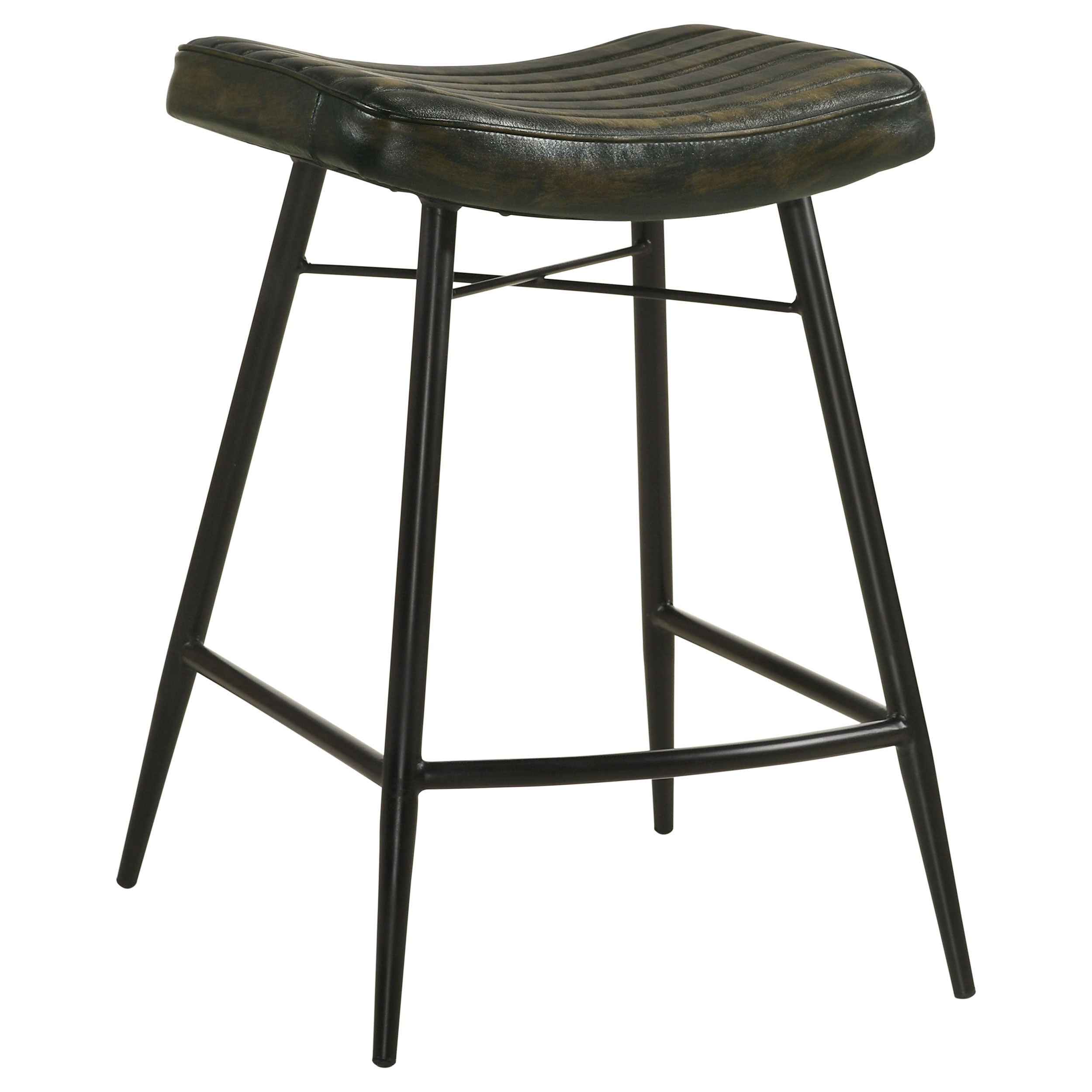 Bayu Leather Upholstered Counter Stool Espresso (Set of 2) — view 3