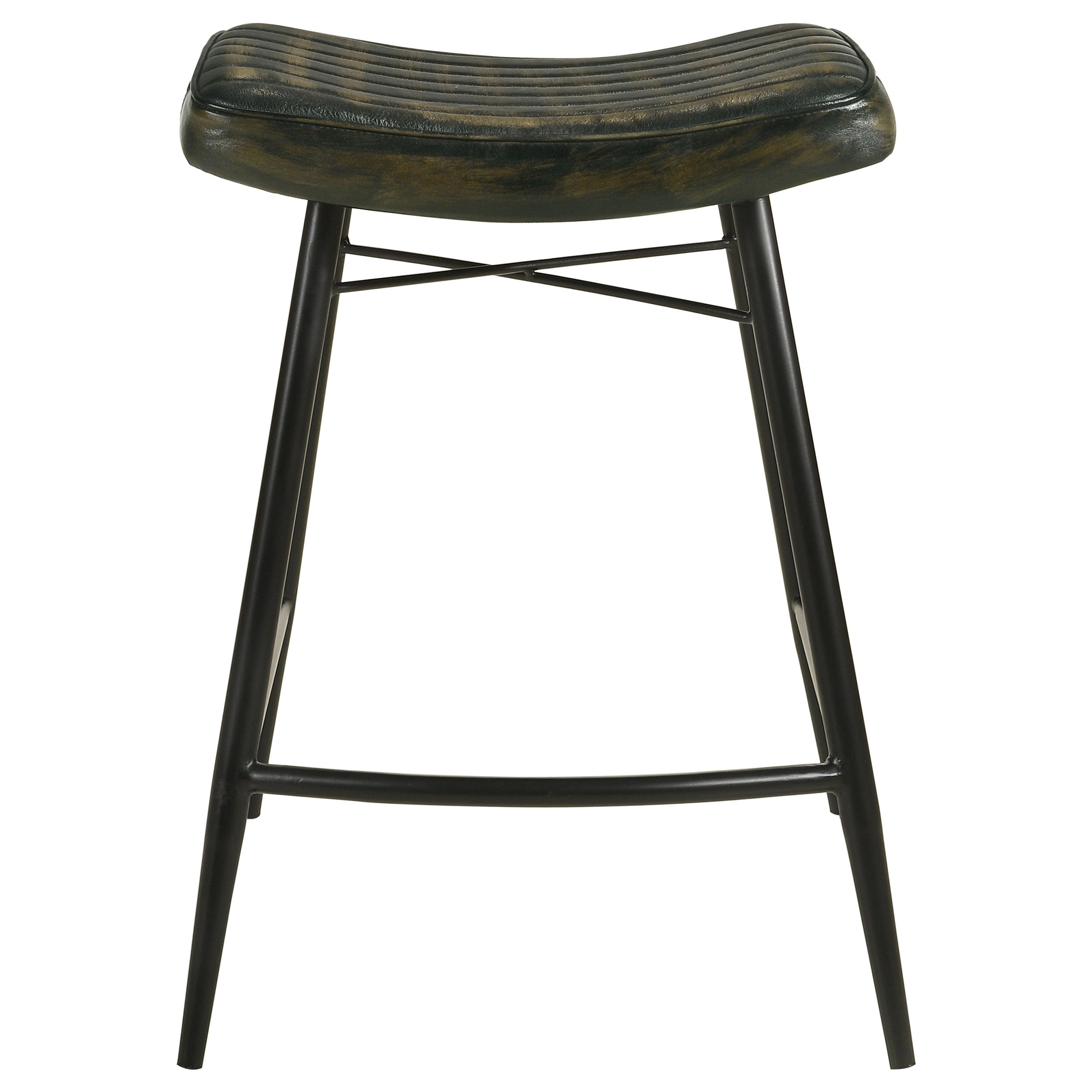 Bayu Leather Upholstered Counter Stool Espresso (Set of 2) — view 4