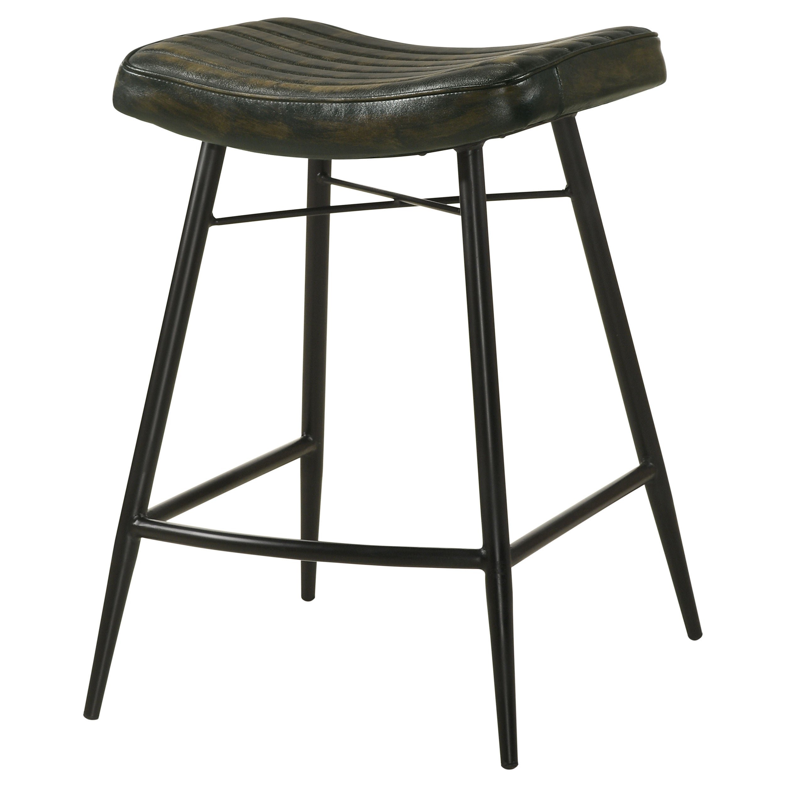 Bayu Leather Upholstered Counter Stool Espresso (Set of 2) — view 5