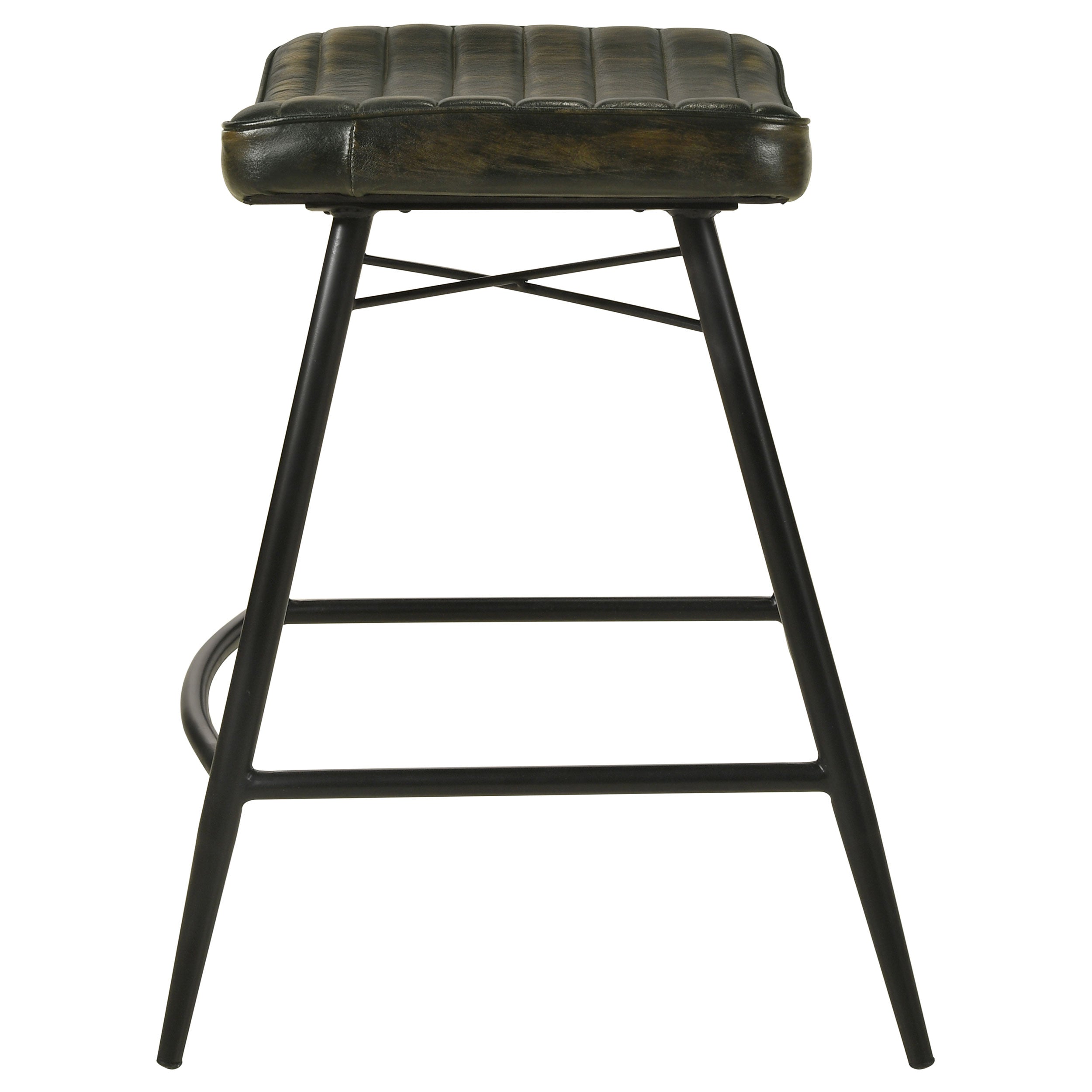 Bayu Leather Upholstered Counter Stool Espresso (Set of 2) — view 6