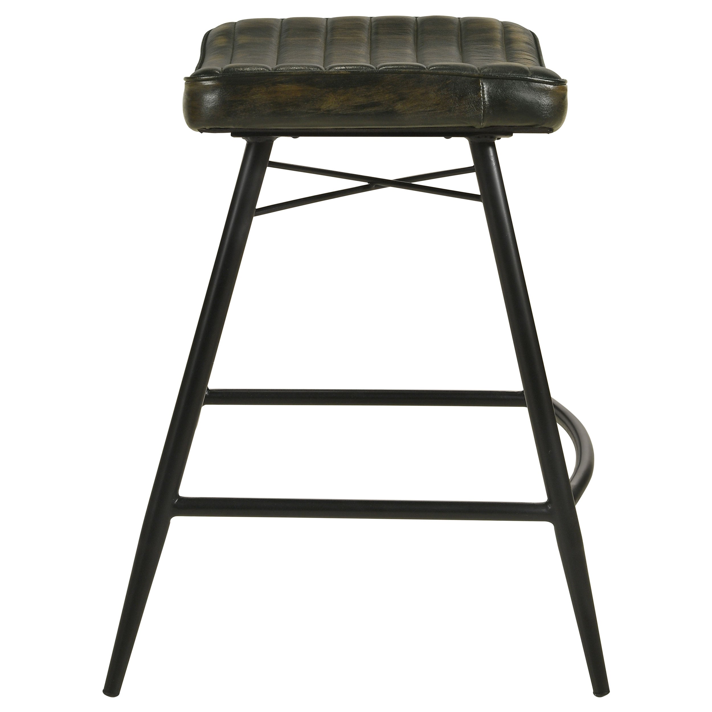 Bayu Leather Upholstered Counter Stool Espresso (Set of 2) — view 7