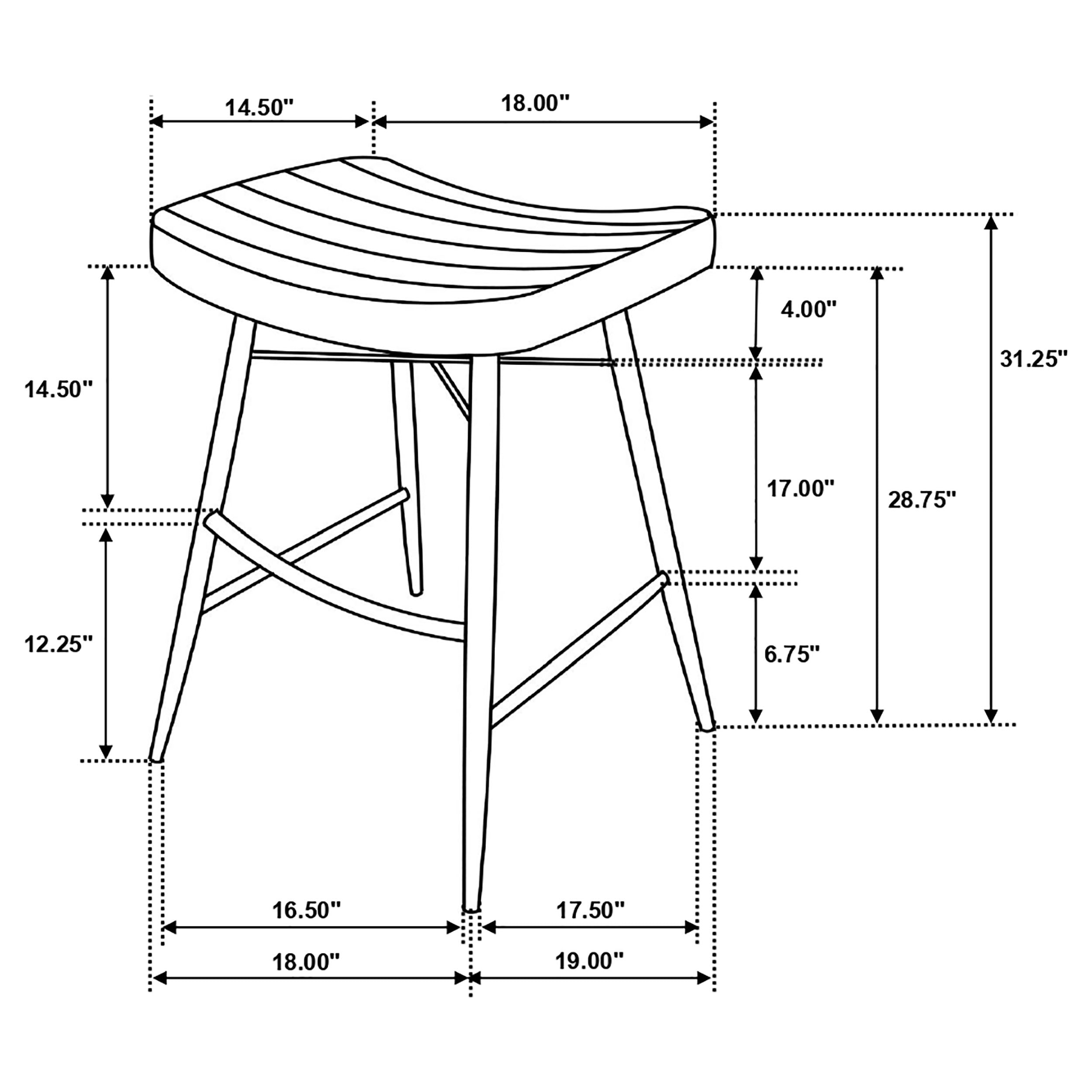 Bayu Leather Upholstered Bar Stool Espresso (Set of 2) — view 7