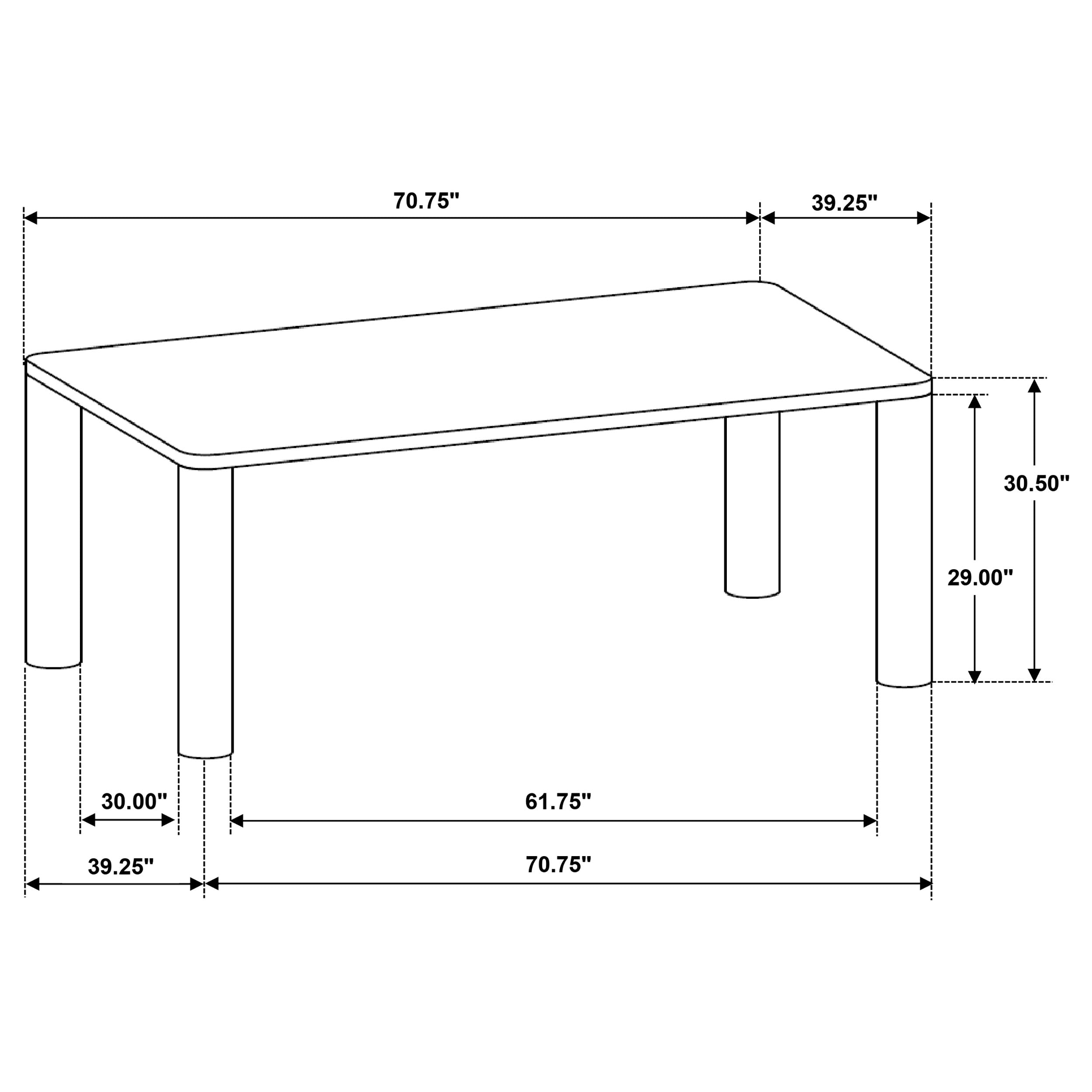 Castlewood 7-piece 71-inch Rectangular Dining Set Brown Oak — view 14