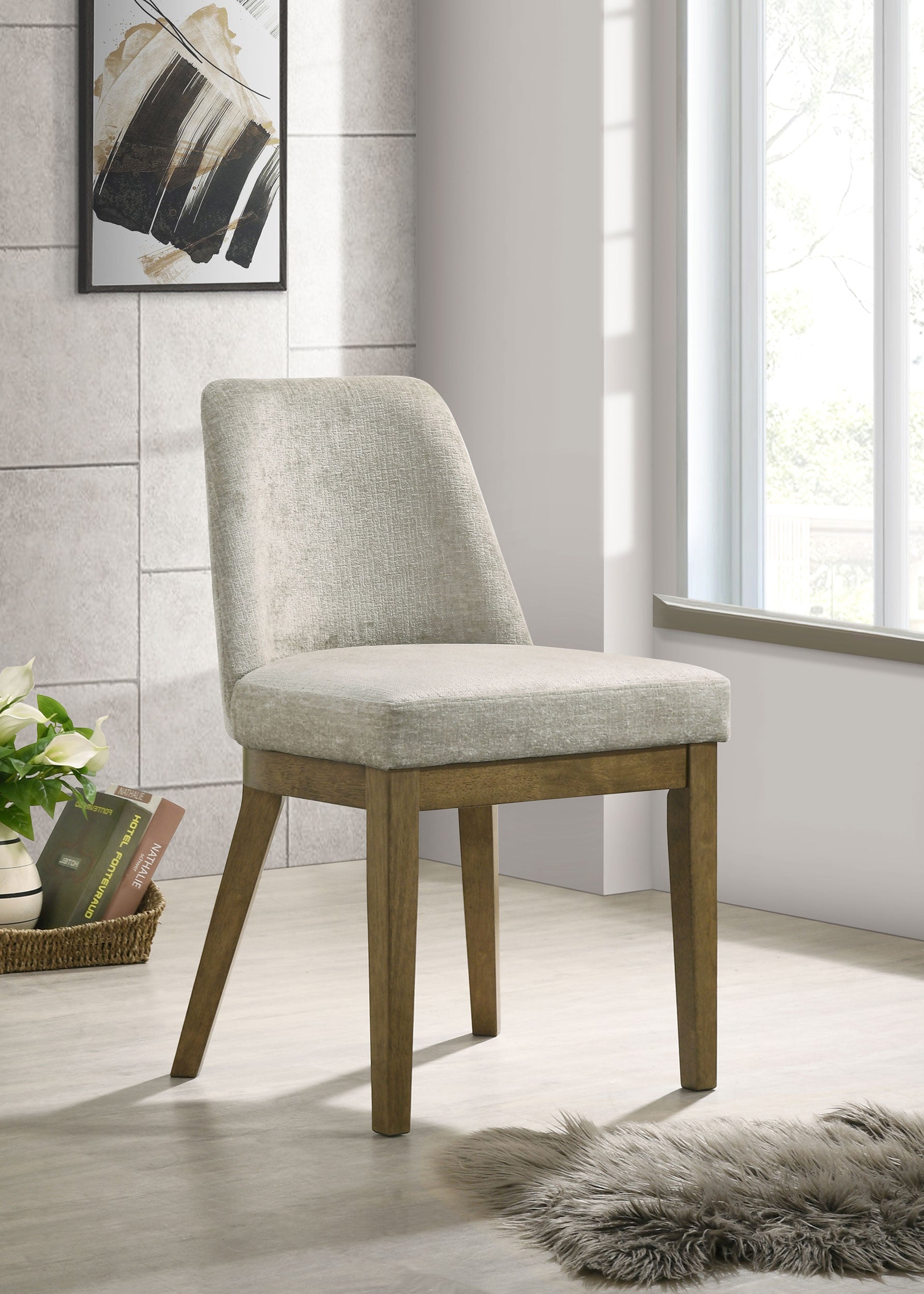 Castlewood Upholstered Side Chair Light Tan (Set of 2) — view 2