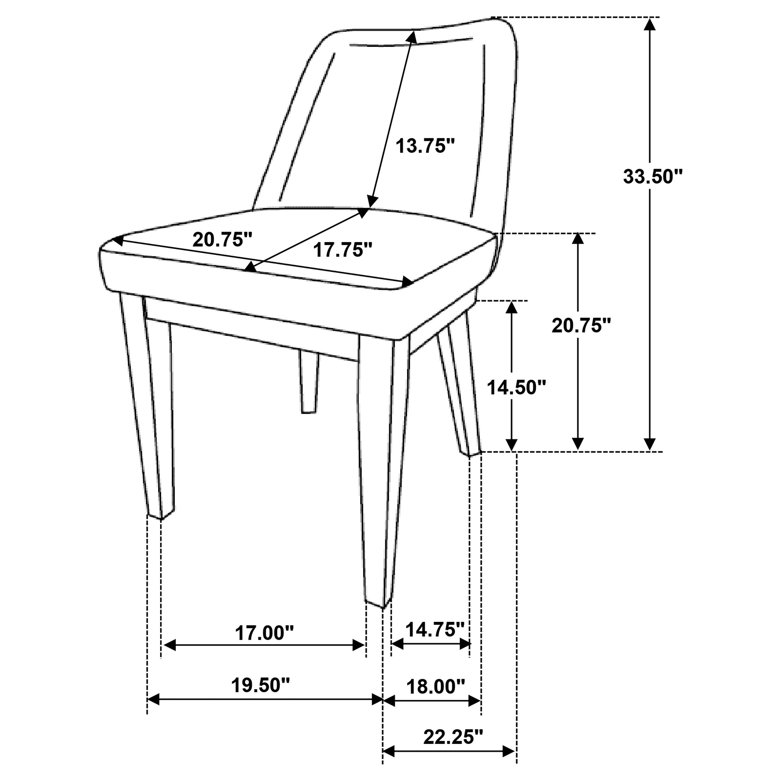 Castlewood Upholstered Side Chair Light Tan (Set of 2) — view 13
