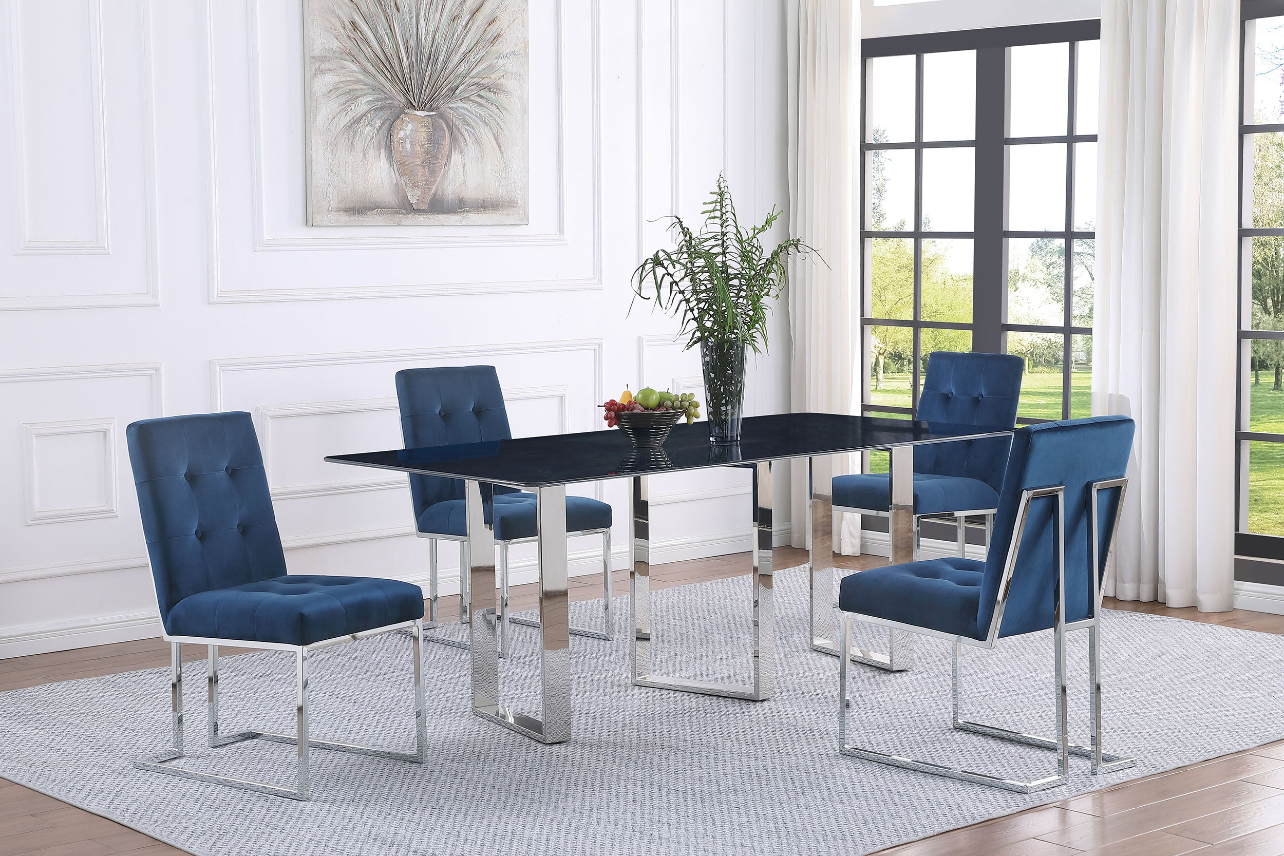 Desden 79-inch Rectangular Sintered Stone Dining Table Grey — view 9