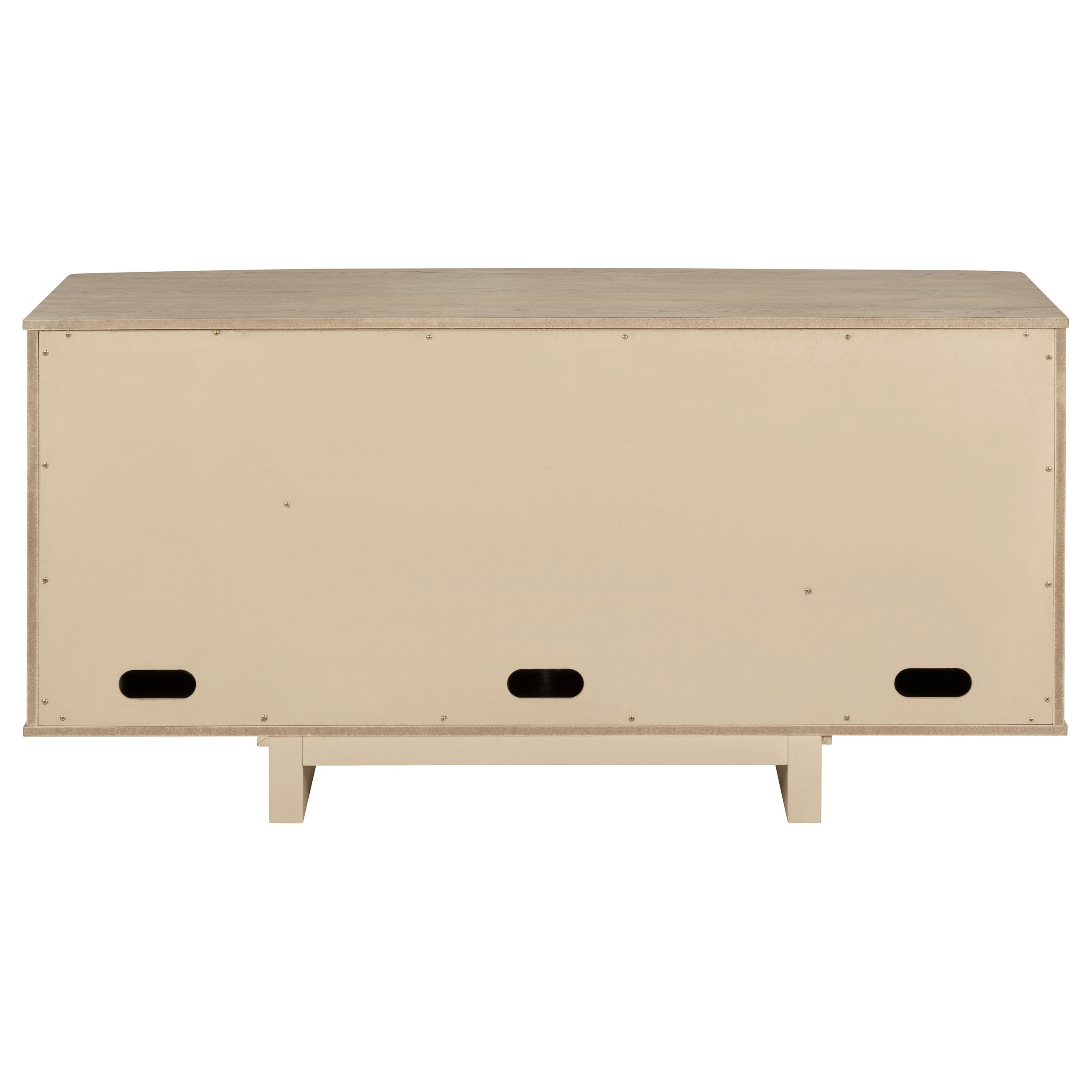 Kailani 4-door Cane Sideboard Buffet Cabinet Beige Oak — view 8