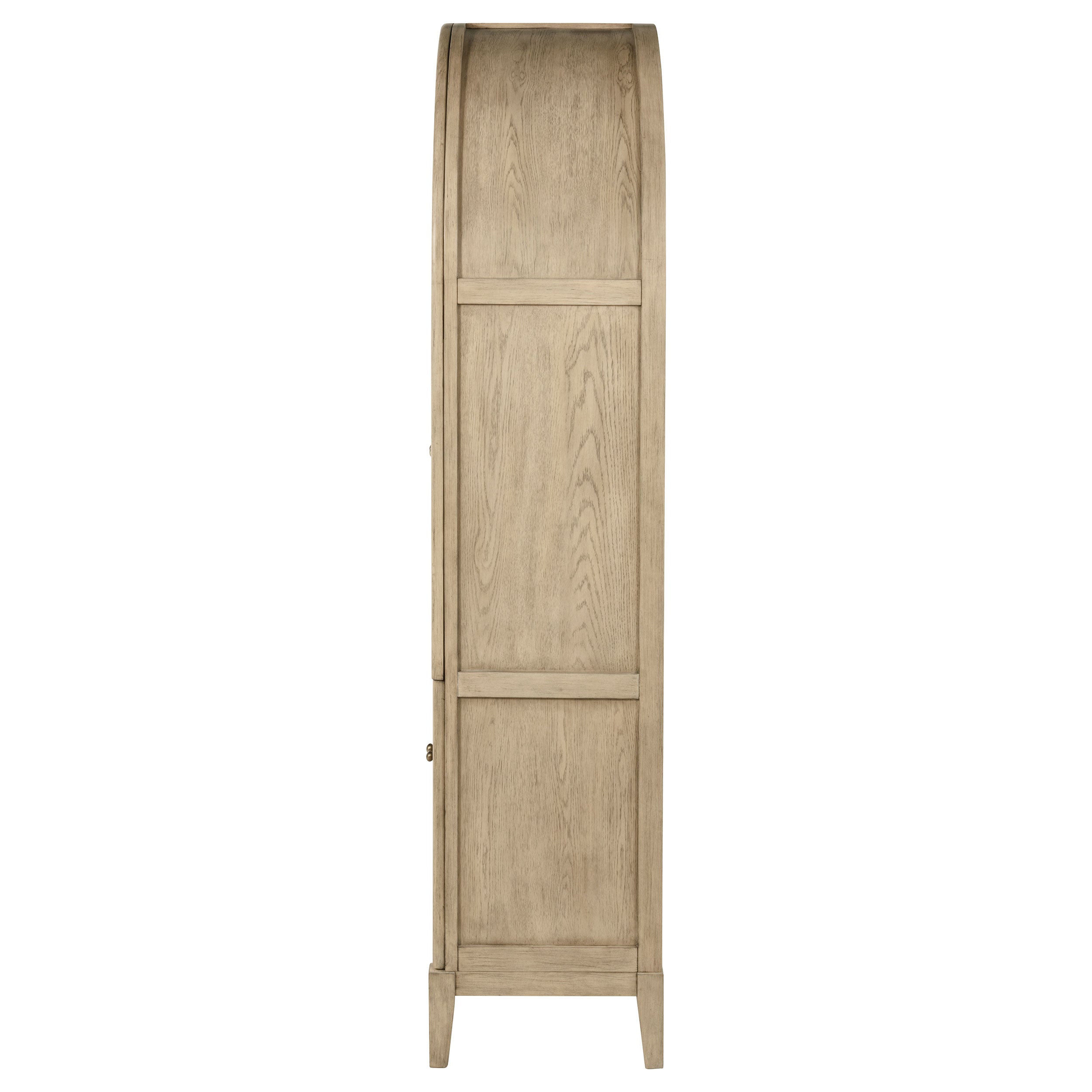 Kailani 4-Door Cane Dining Vitrine Display Cabinet Beige Oak — view 6