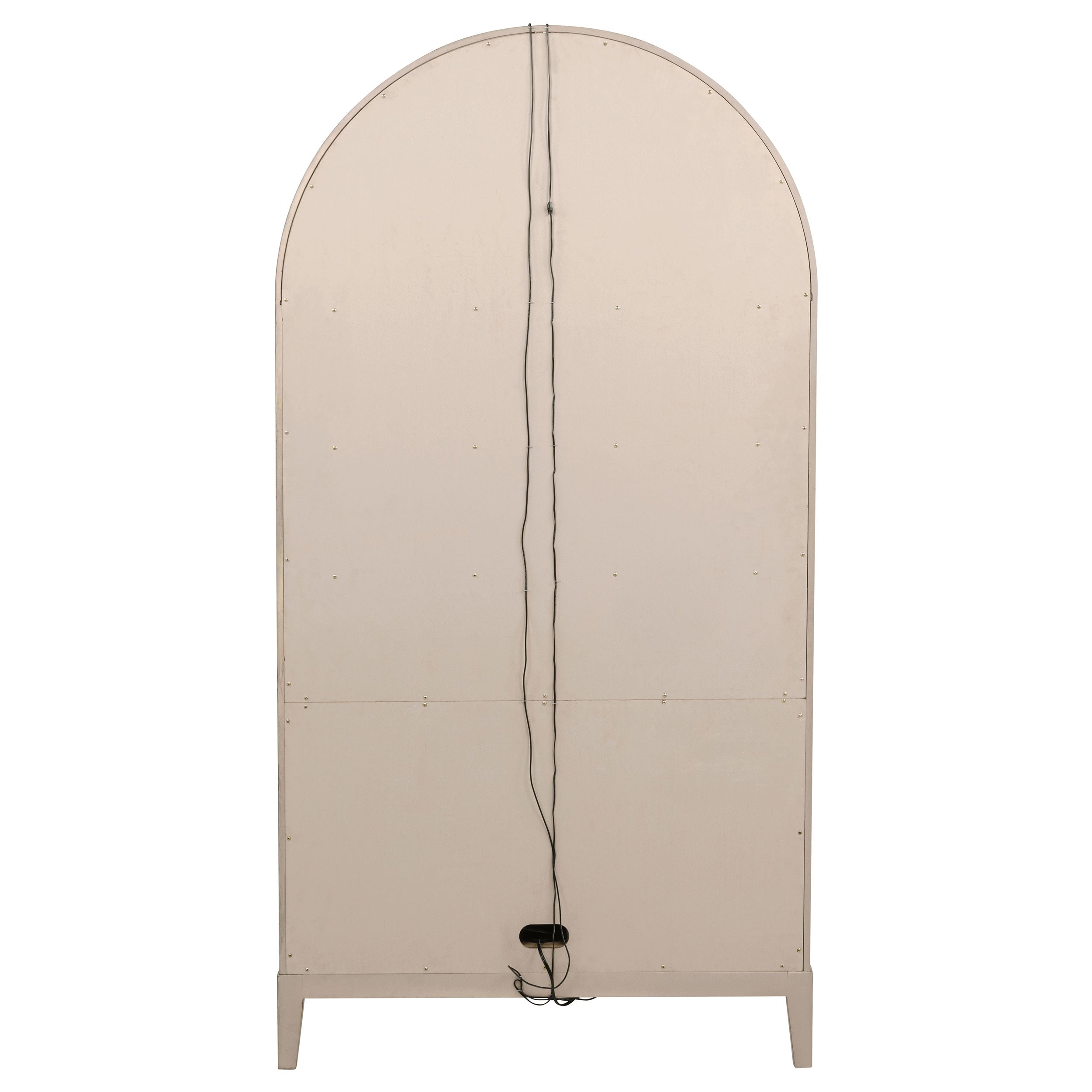 Kailani 4-Door Cane Dining Vitrine Display Cabinet Beige Oak — view 8