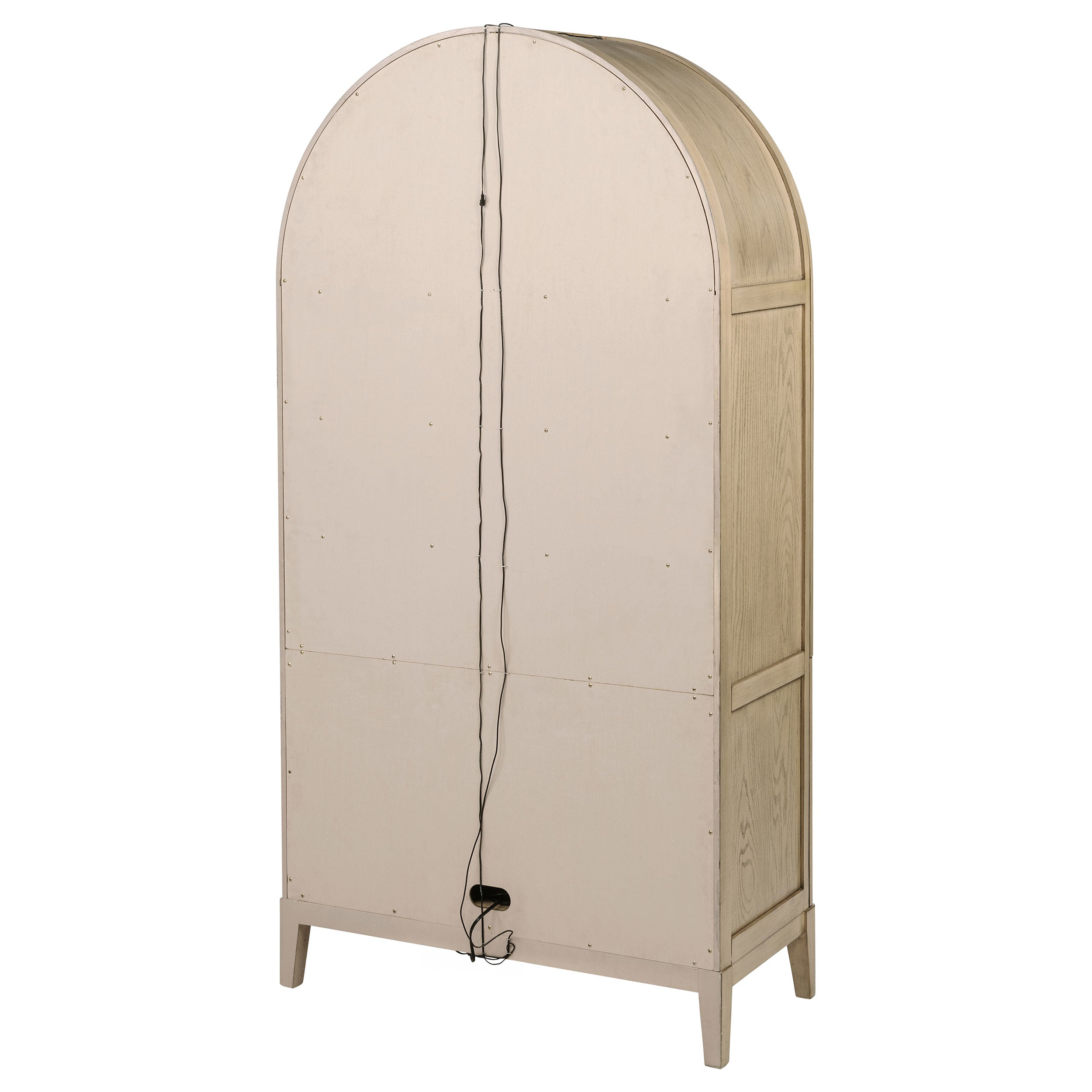 Kailani 4-Door Cane Dining Vitrine Display Cabinet Beige Oak — view 9