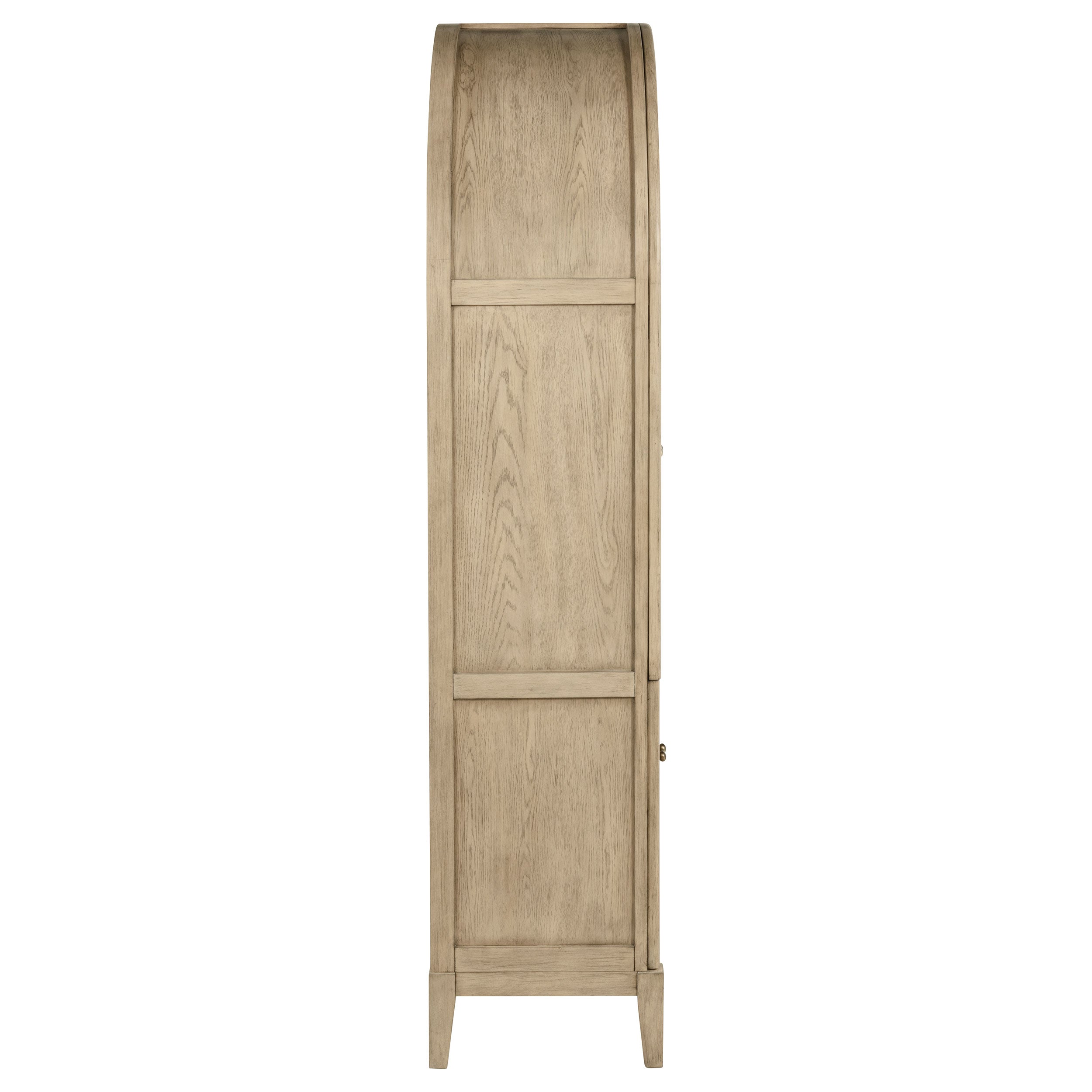 Kailani 4-Door Cane Dining Vitrine Display Cabinet Beige Oak — view 10
