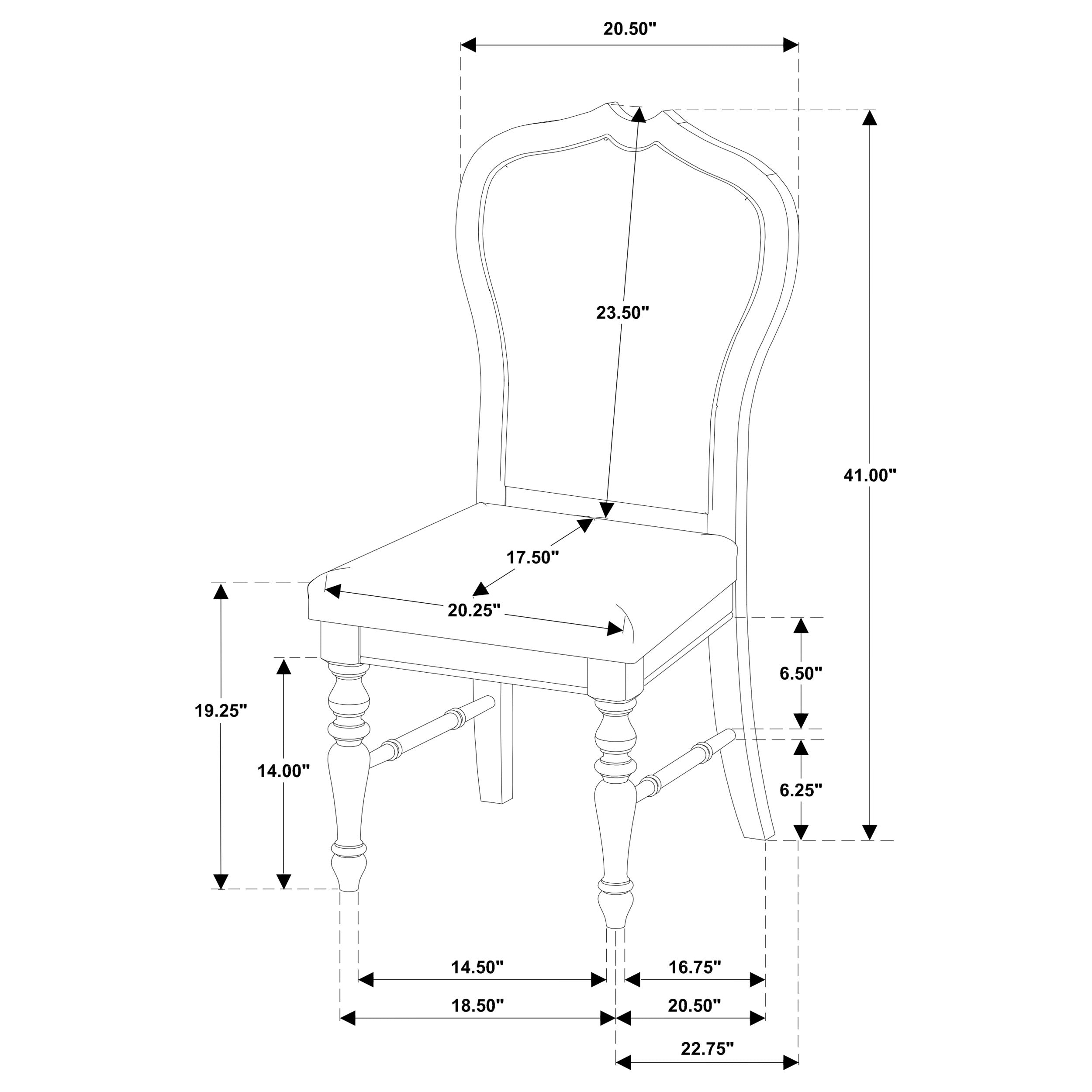 Landon Upholstered Dining Side Chair Rich Brown (Set of 2) — view 14