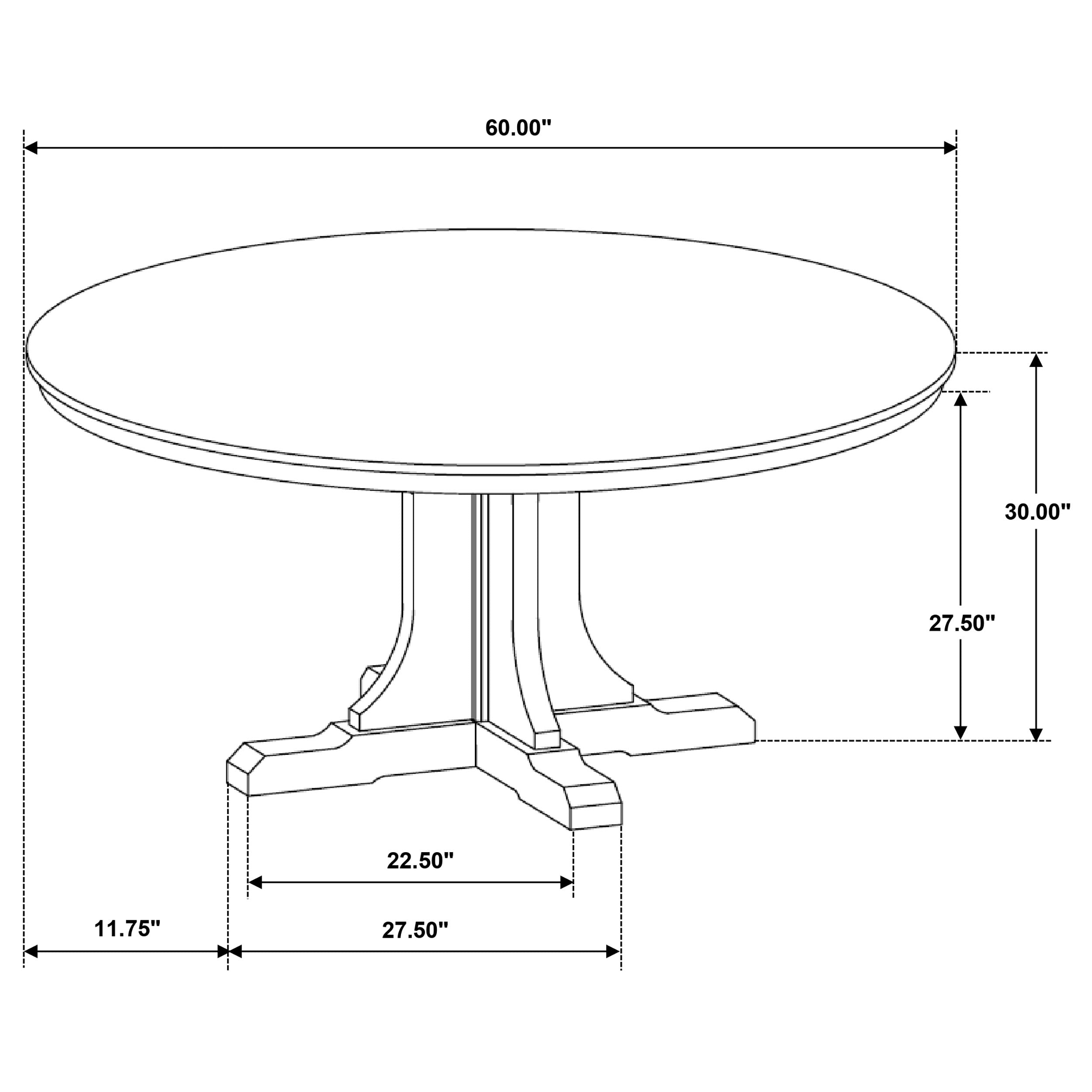 Hartville 7-piece Round Dining Table Set Natural Light Brown — view 13