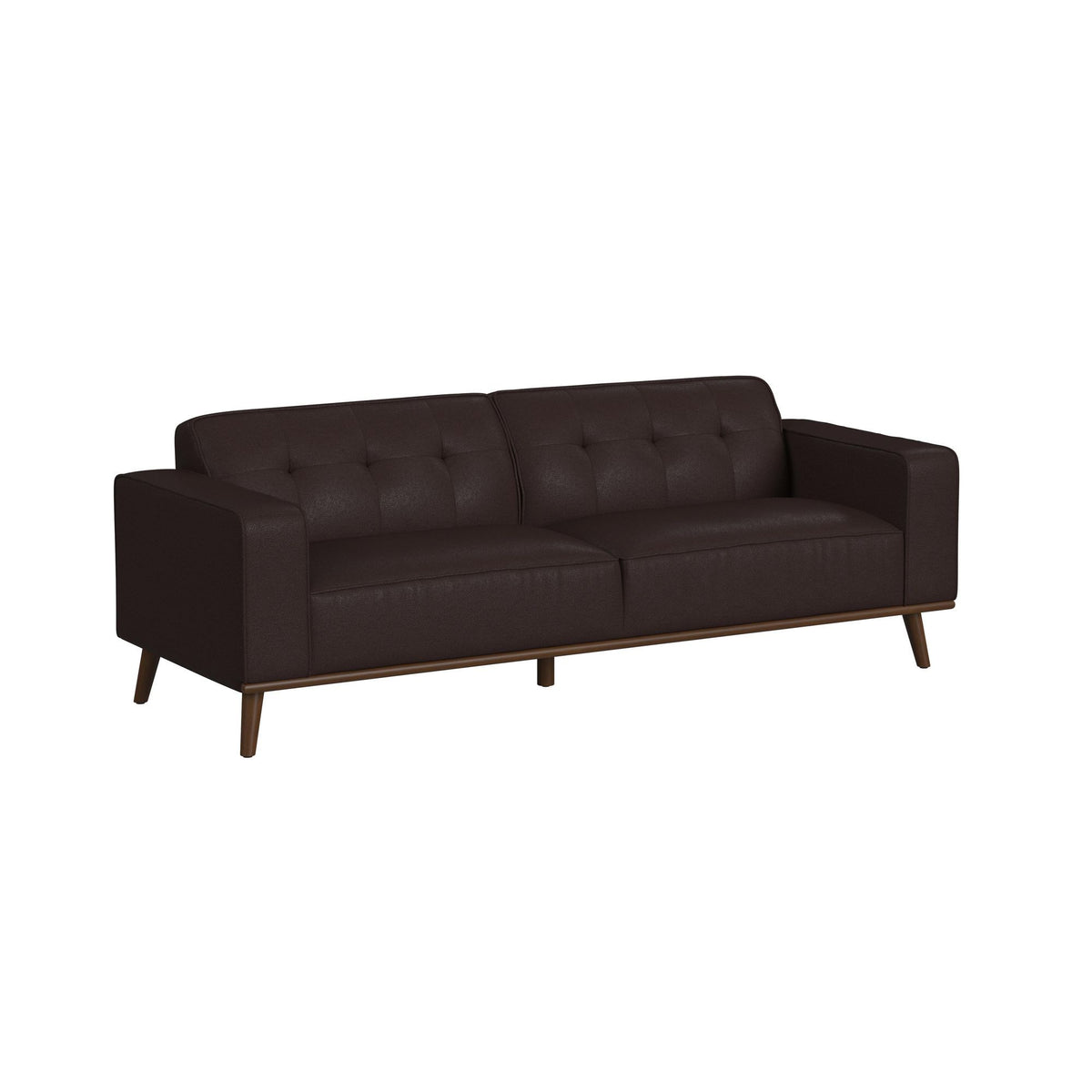 Destiny Sofa With Wood Front in Dark Brown by Elements International