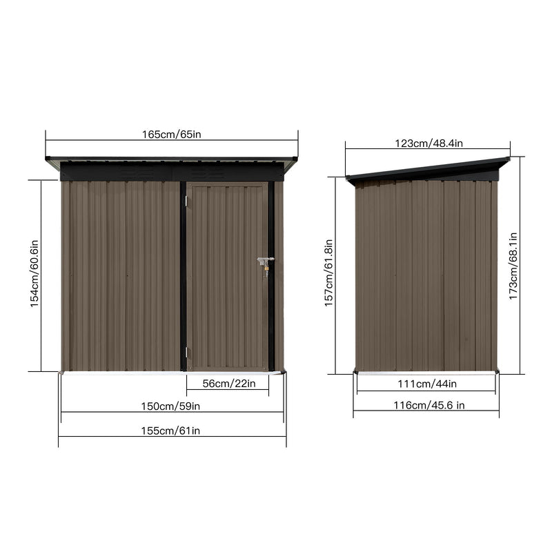 Garden Sheds 5FtX4Ft Outdoor Storage Sheds