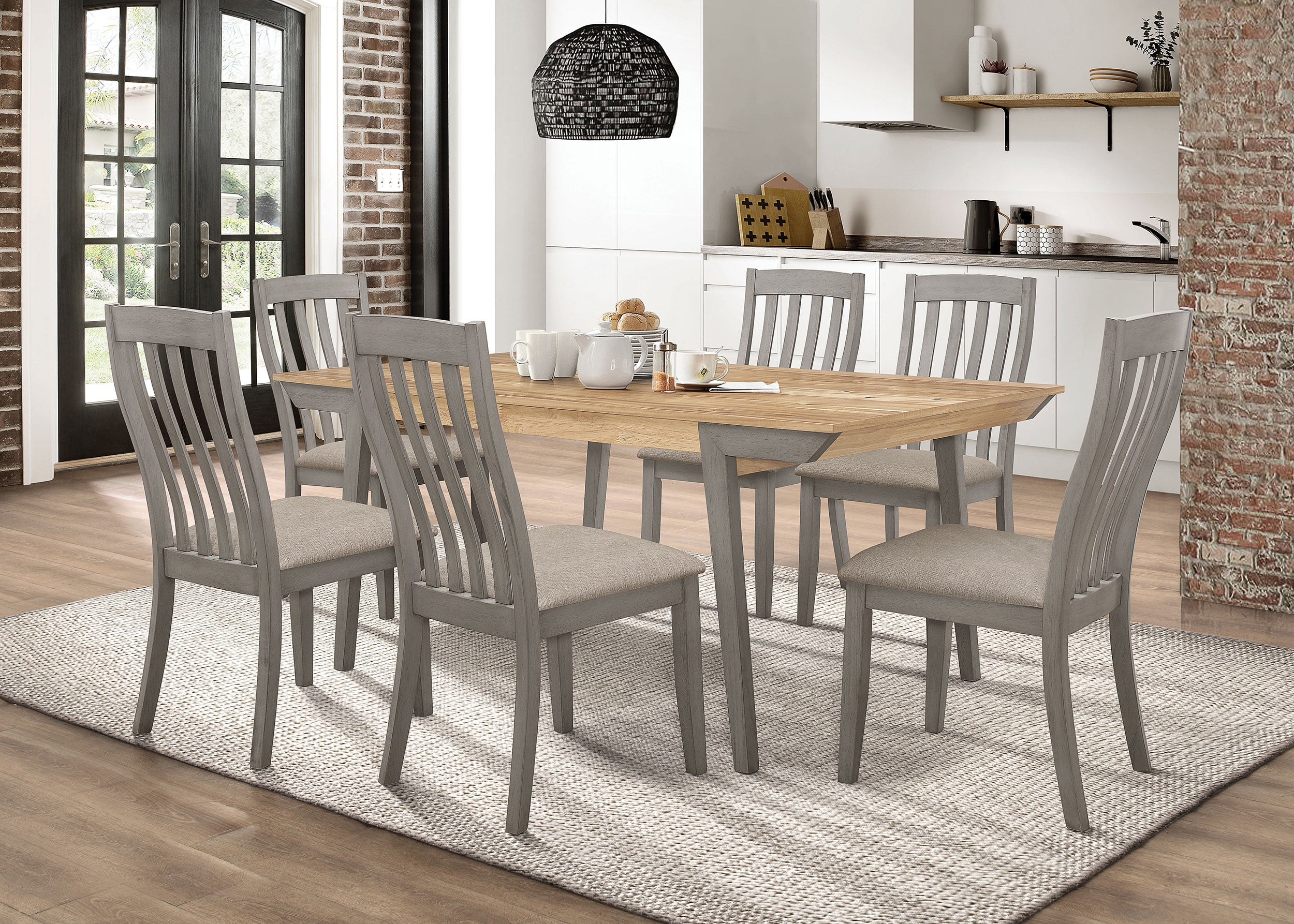 Nogales Wood Dining Side Chair Coastal Grey (Set of 2) — view 11