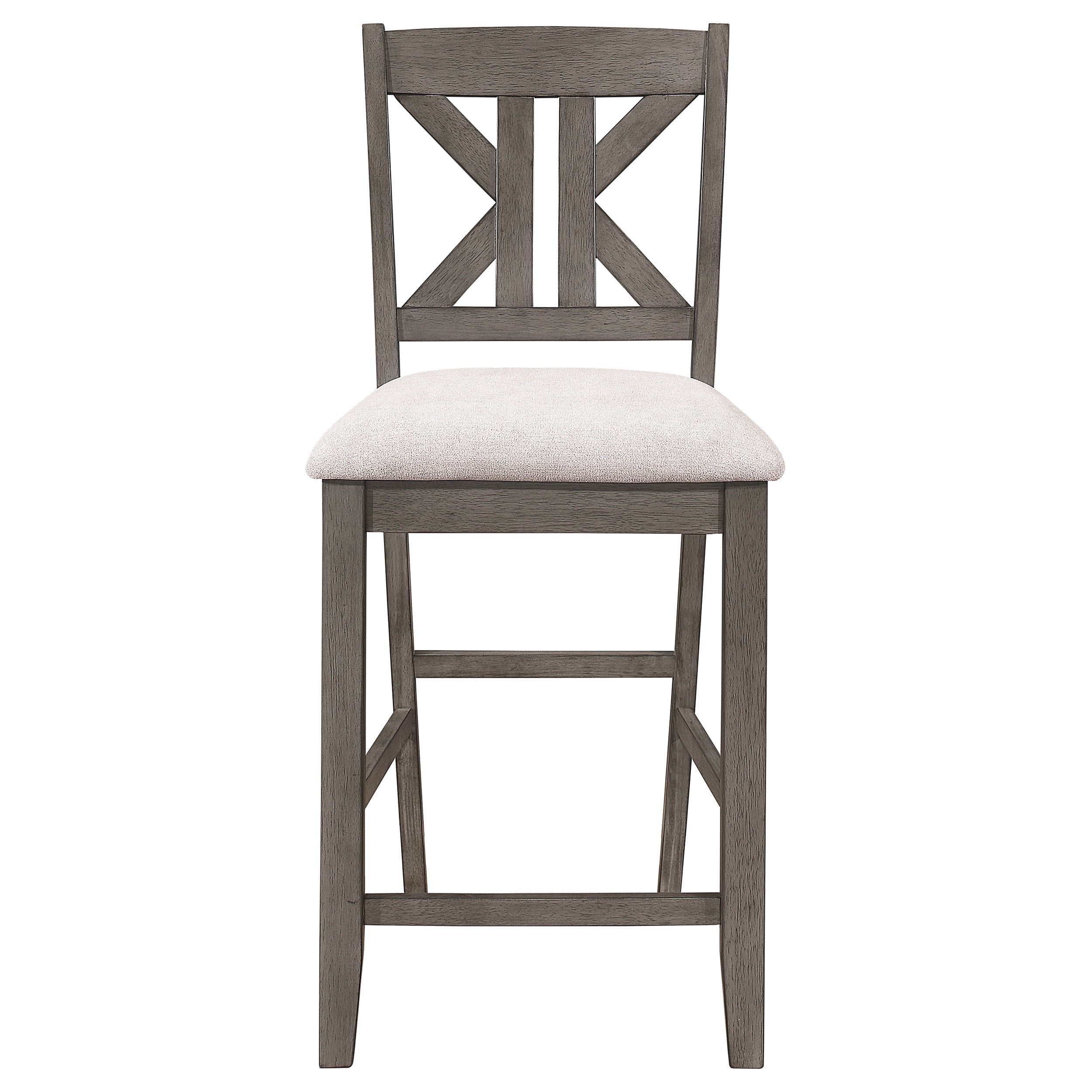 Athens Wood Counter Chair with Cushion Barn Grey (Set of 2) — view 4