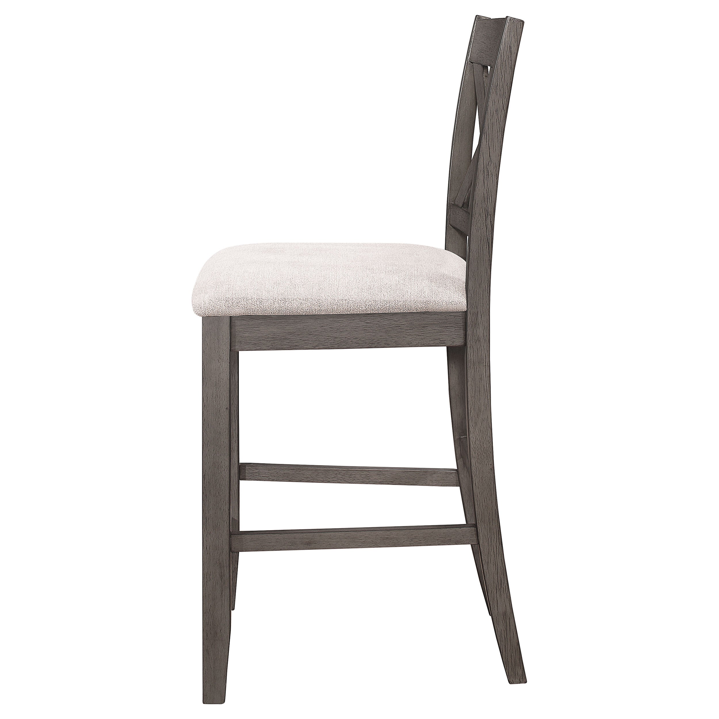 Athens Wood Counter Chair with Cushion Barn Grey (Set of 2) — view 5