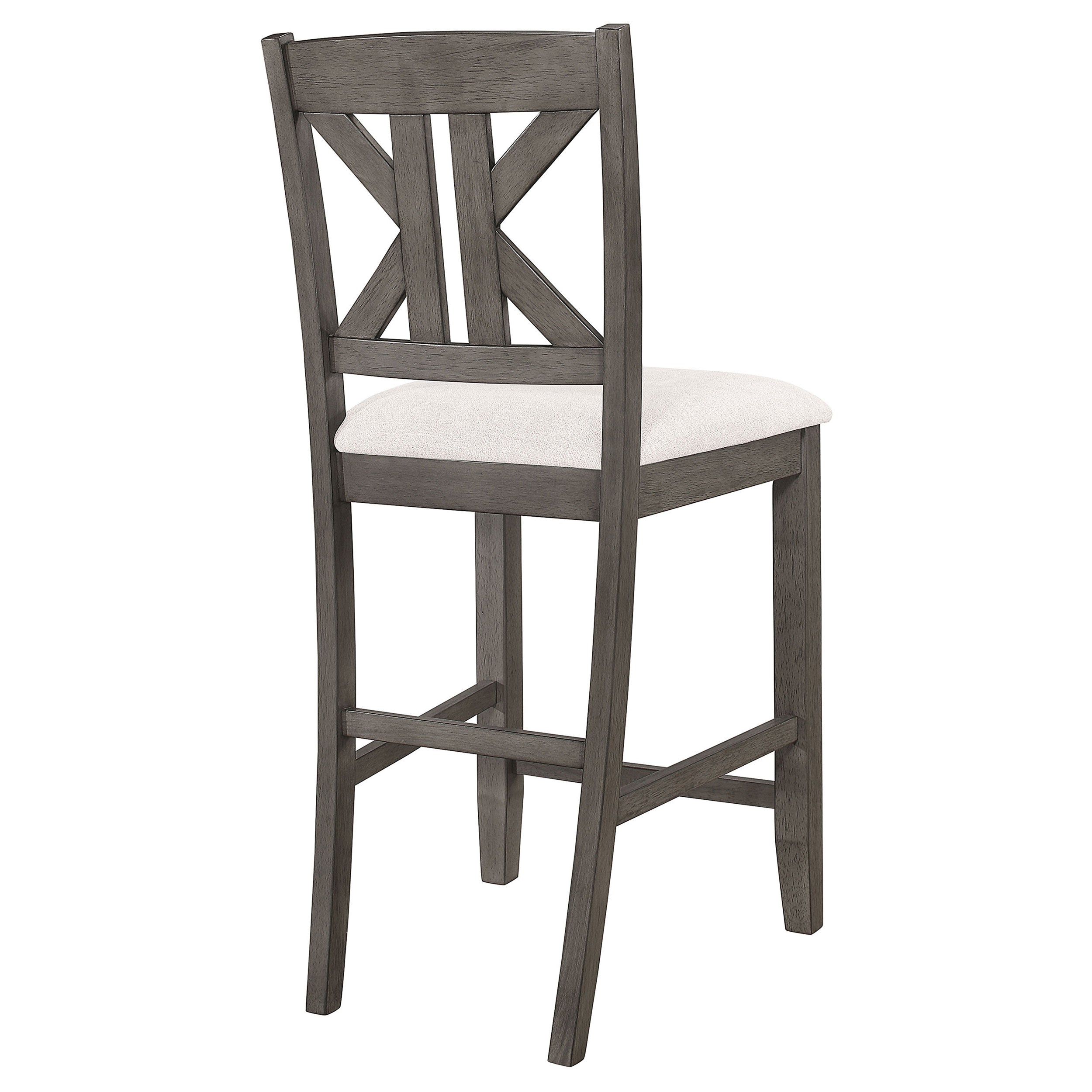 Athens Wood Counter Chair with Cushion Barn Grey (Set of 2) — view 8