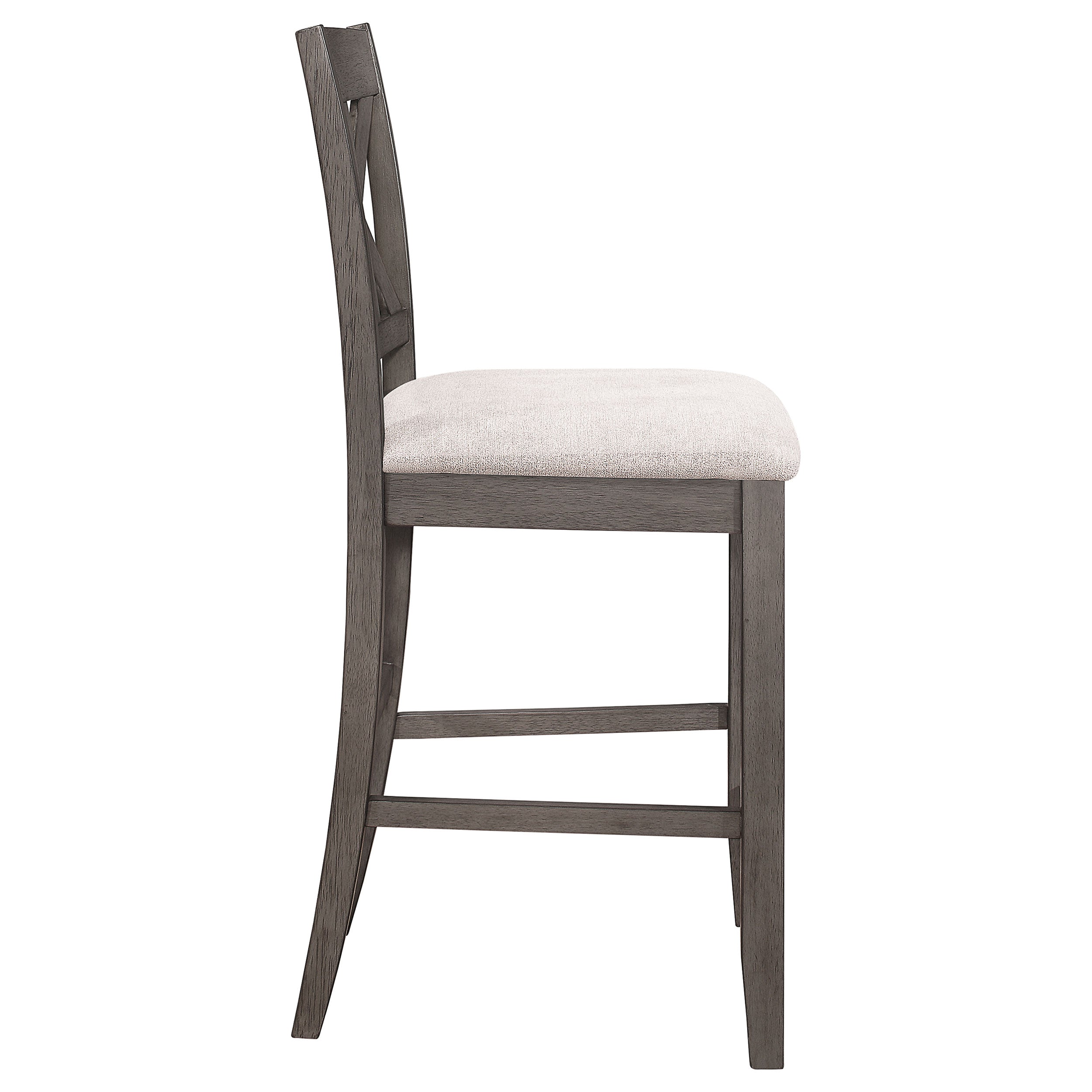 Athens Wood Counter Chair with Cushion Barn Grey (Set of 2) — view 9