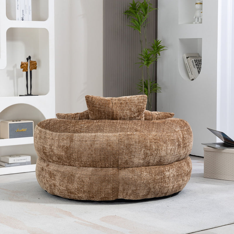Lazy Sofa High Back Bean Bag Chair Couch With 3 Pillows