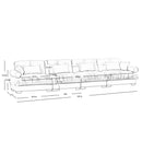 Super Comfort Oversized Modular Velvet Sectional Sofa, Deep Seat Convertible L Shaped Couch