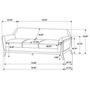 Vaughn - Fabric Upholstered Flared Arm Sofa Set