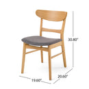 Mid Century Modern Dining Chair With Upholstered Seat And Wood Frame