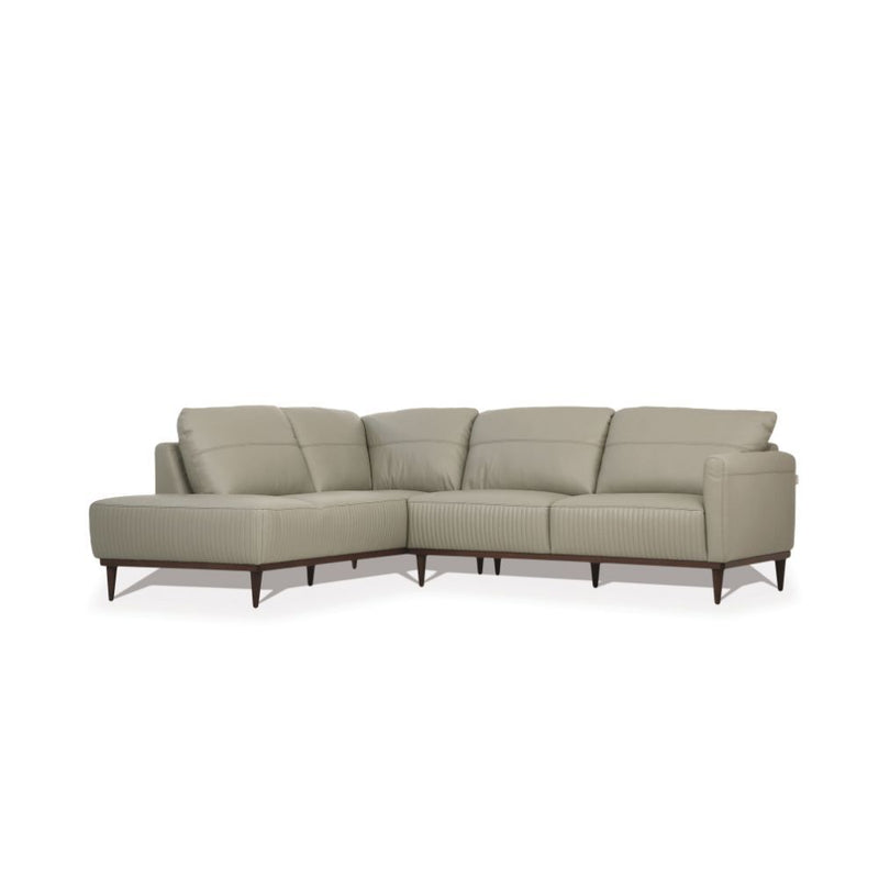 Tampa - Sectional Sofa - Airy Green Leather - 33"