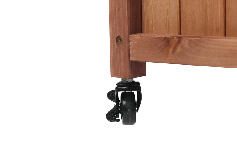 Raised Garden Bed With Trellis 2 Pack, Outdoor Planter Box & Plant Stand With Climbing Racks - Brown