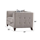 Cyndi - Chair With Pillow - Tan Velvet