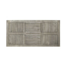 Ingenious - Outdoor Acacia Wood Coffee Table With Slat Panel Design - Light Gray