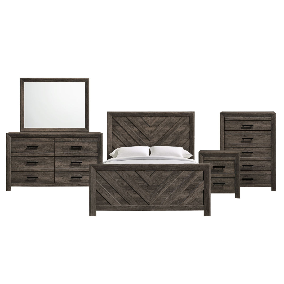 Eleanor Bedroom Set in Dark Gray by Elements International, view 2